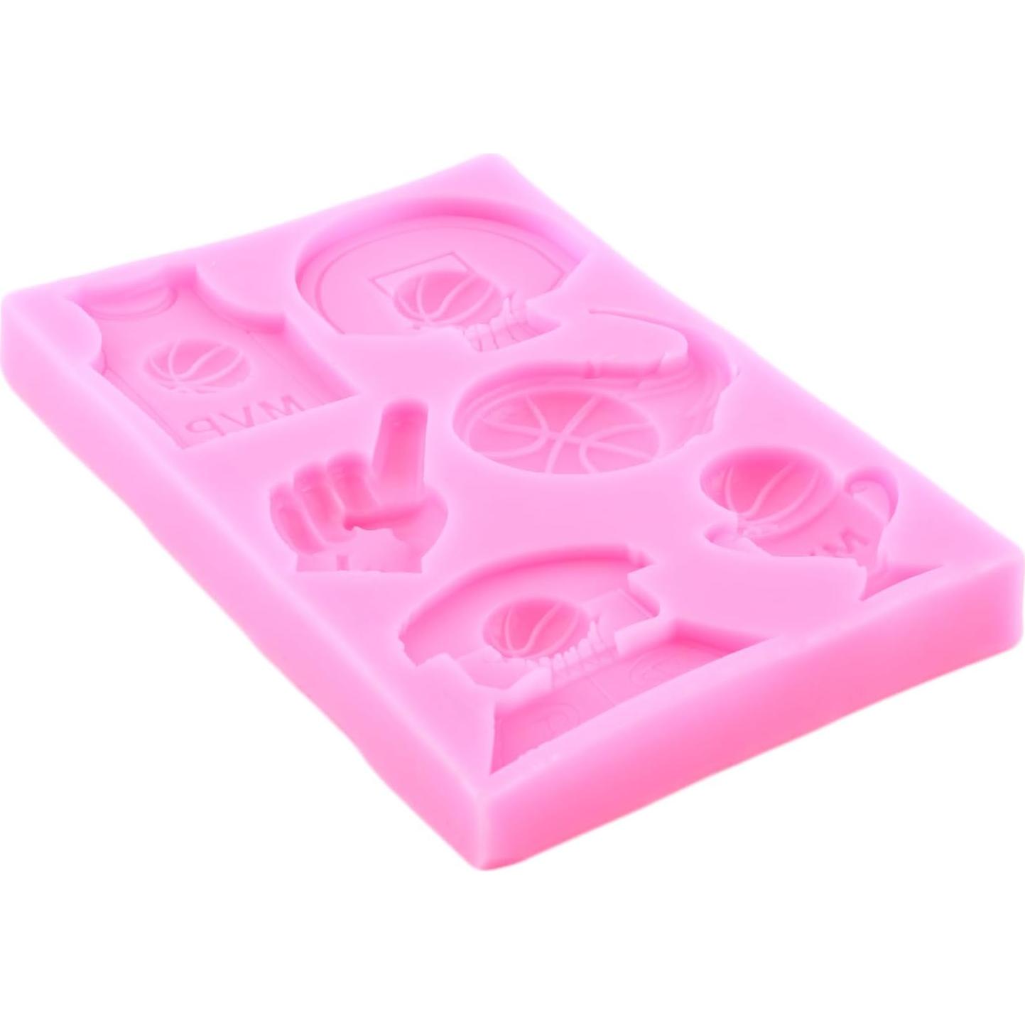 Moldes de Silicona para Fondant Baloncesto Mujiang Set de 3