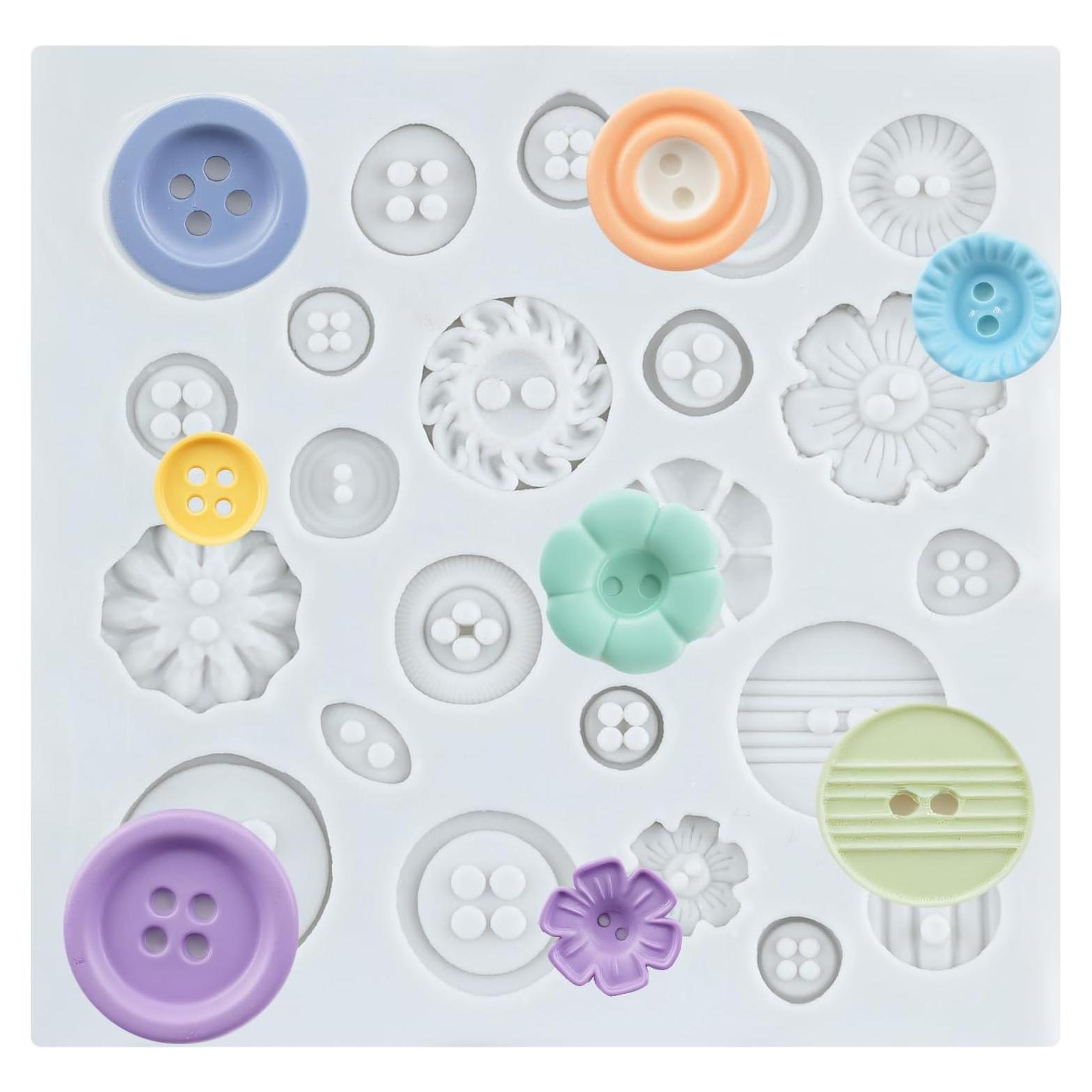 Molde de Silicona para Botones YANQINMS 10x9.88 cm