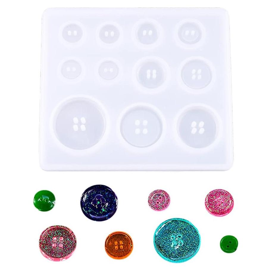 Moldes de Silicona Redondos Nifocc - 2 Pcs para Joyería DIY