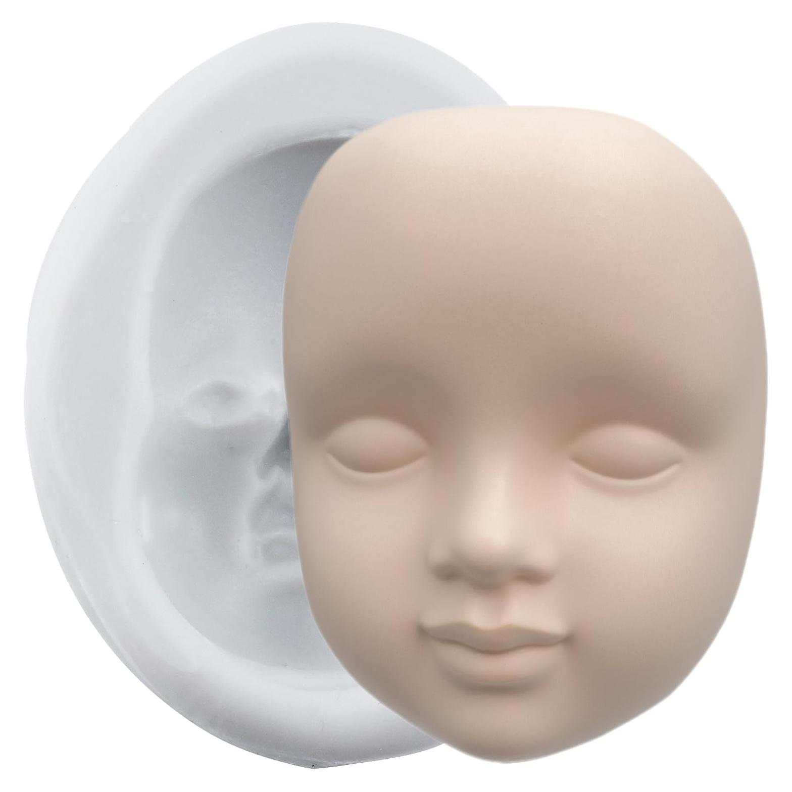 Molde de Silicona de Cara Humana YANQINMS 7.7 cm Reutilizable