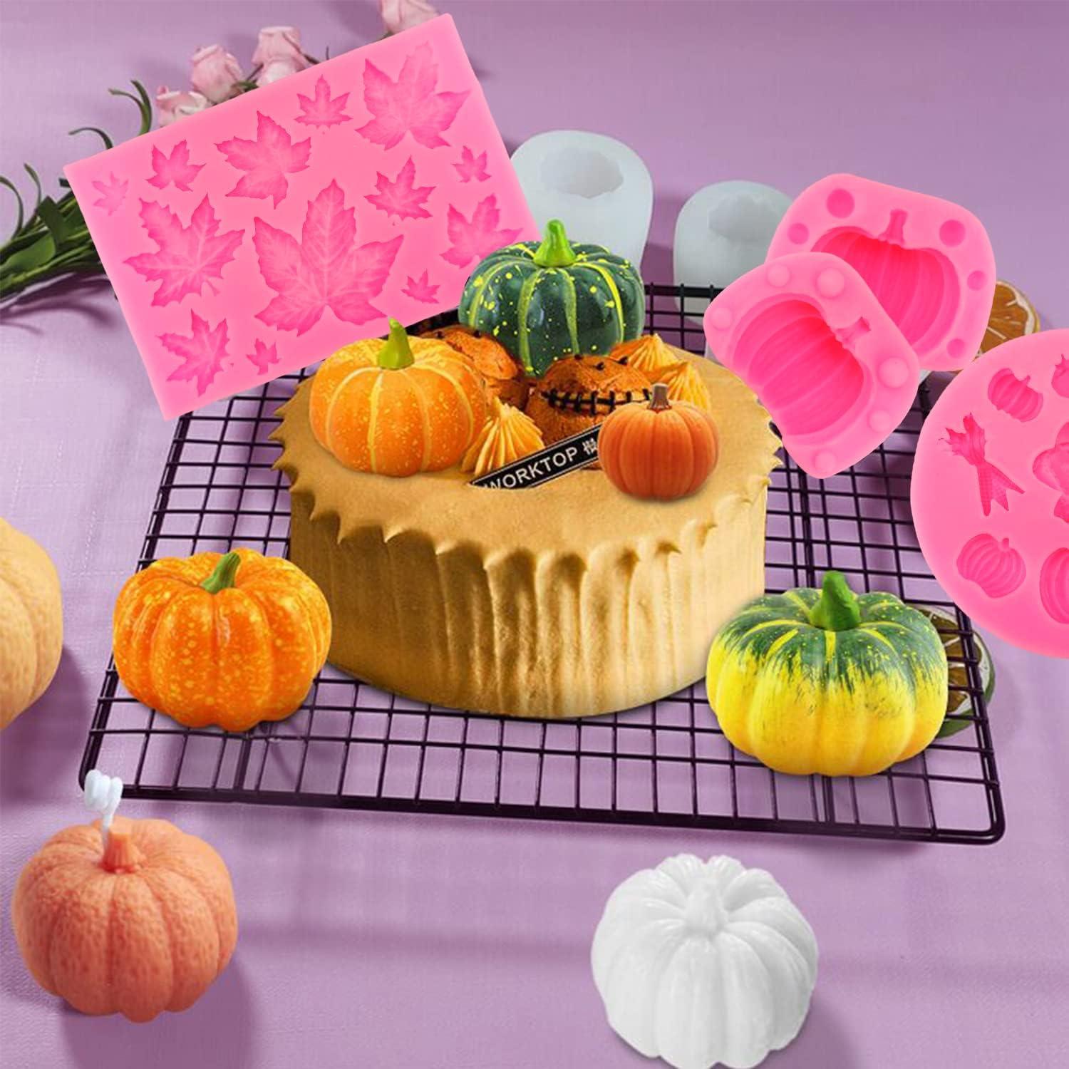 Kit de Moldes de Silicona JJzxwish 6Pcs Otoño Halloween