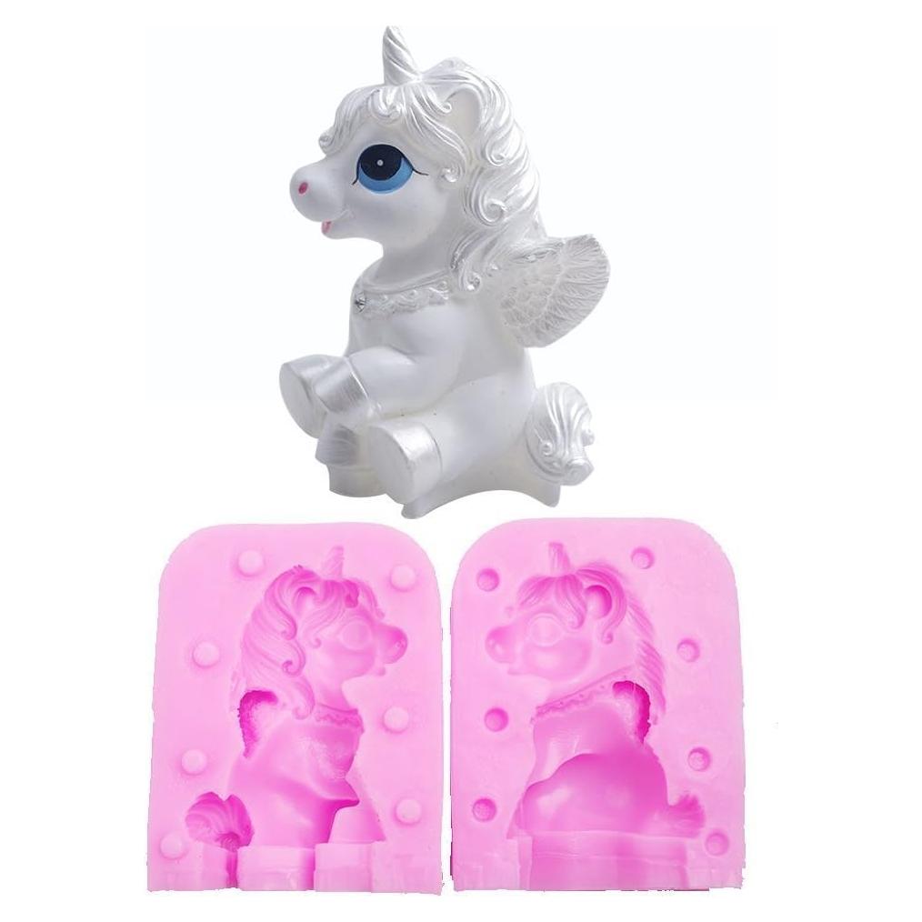 Molde de Silicona Unicornio Rosa MoldFun 3D Multiusos