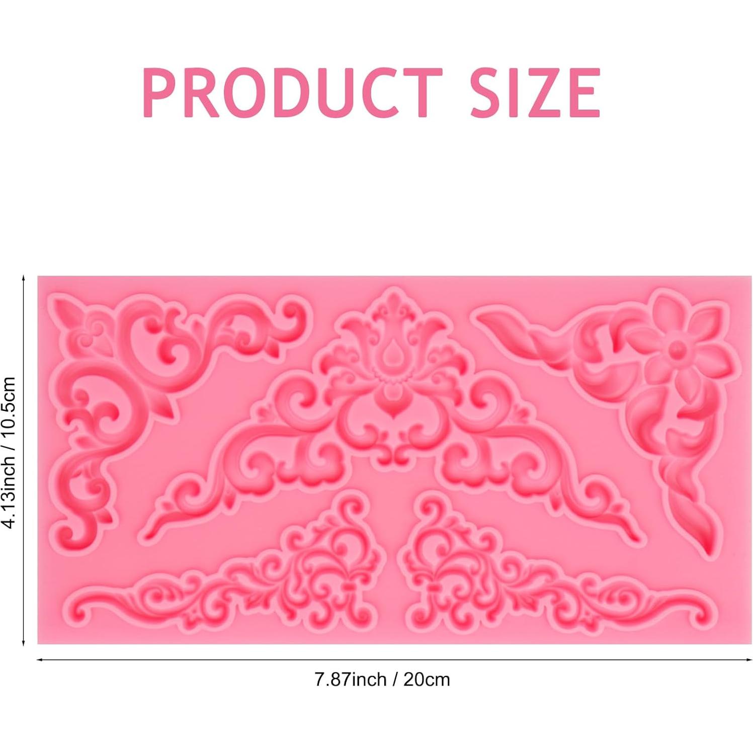 Molde de Silicona Barroca Rosa Octallow para Pasteles y Cupcakes