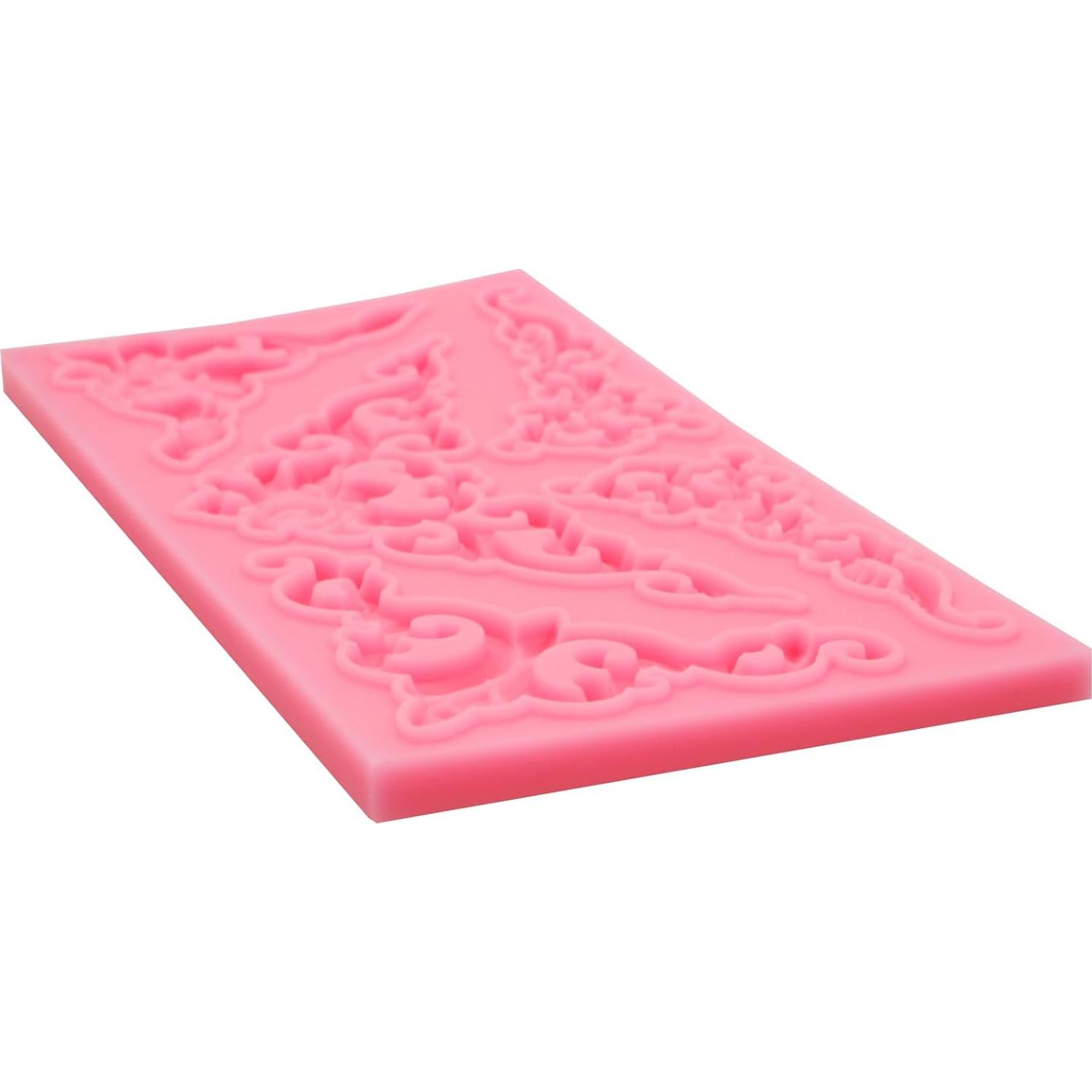 Molde de Silicona Barroca Rosa Octallow para Pasteles y Cupcakes