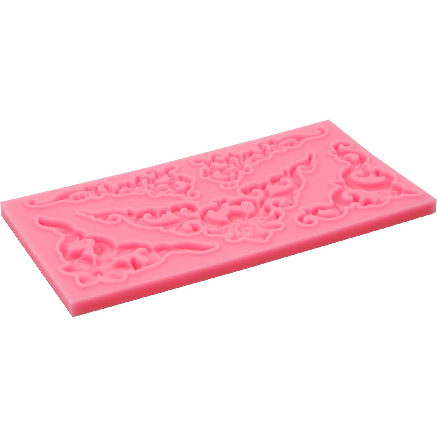 Molde de Silicona Barroca Rosa Octallow para Pasteles y Cupcakes