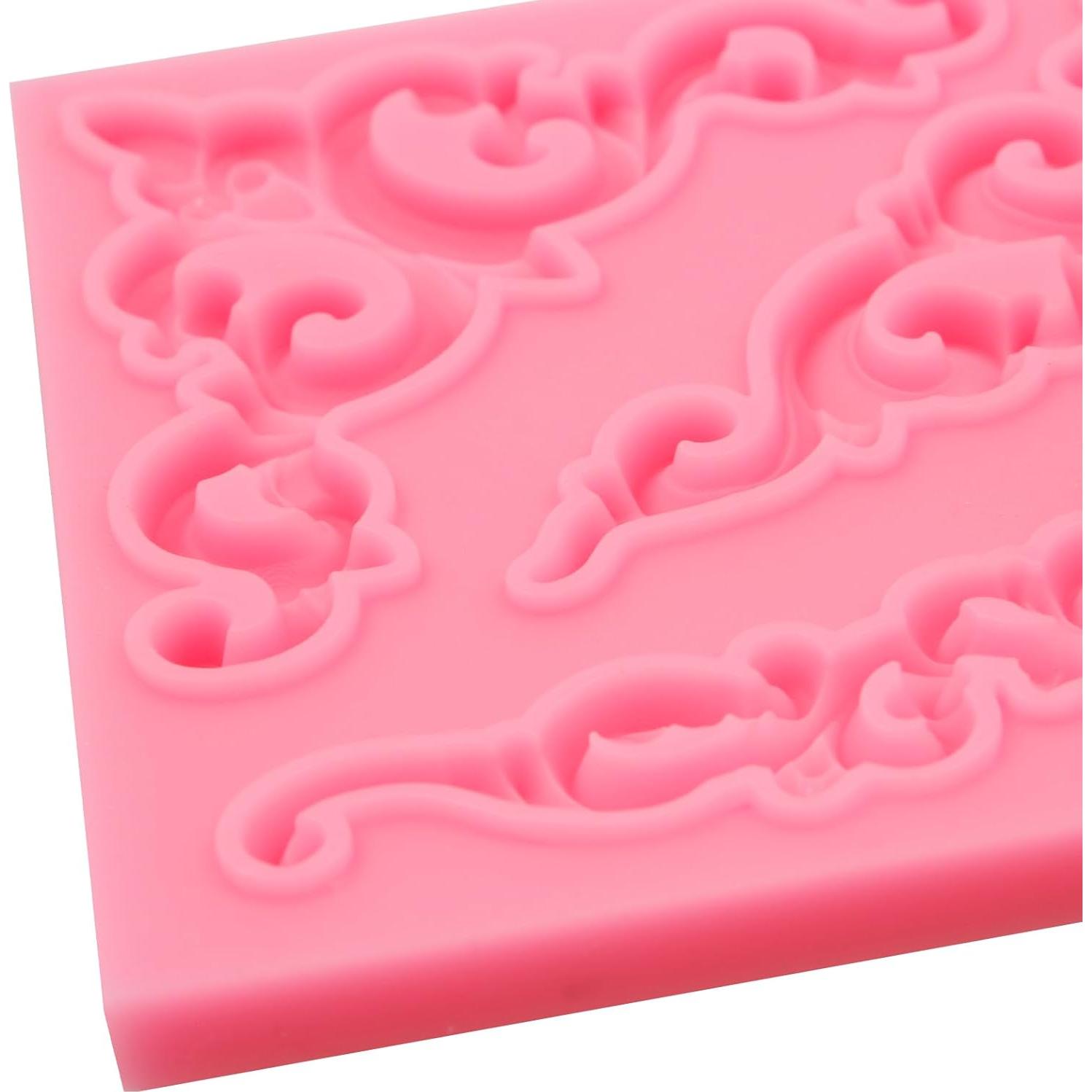 Molde de Silicona Barroca Rosa Octallow para Pasteles y Cupcakes