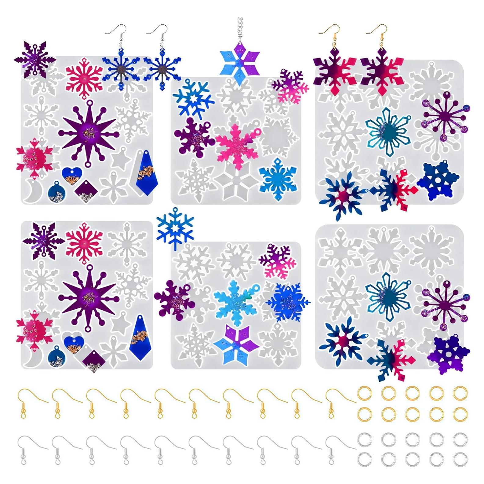 Moldes de Silicona para Aretes Copo de Nieve Actvty - 6 Piezas