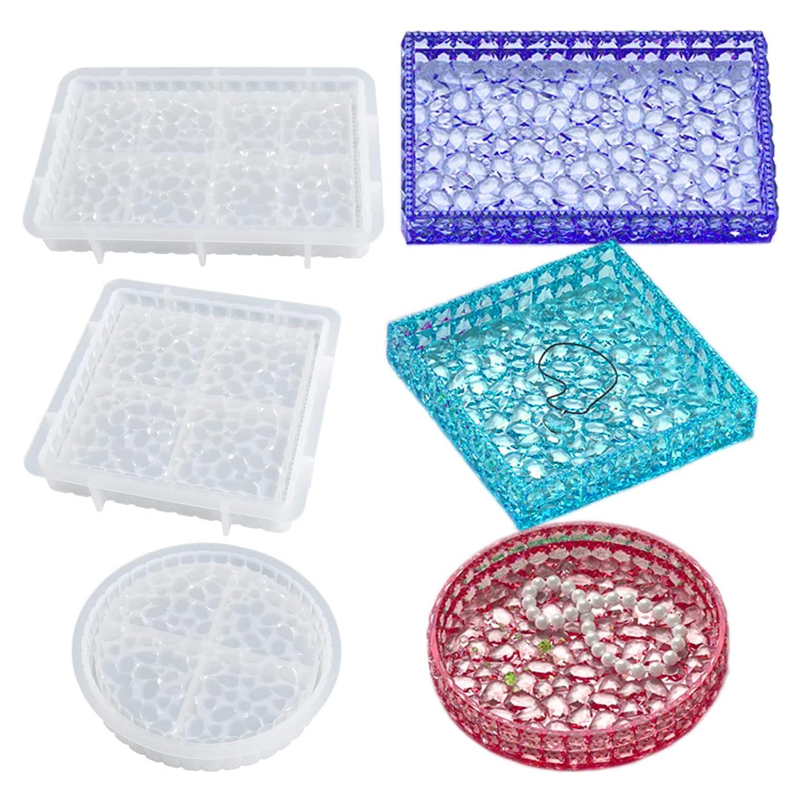 Juego de 3 Moldes de Silicona Wehous para Resina - Diamante