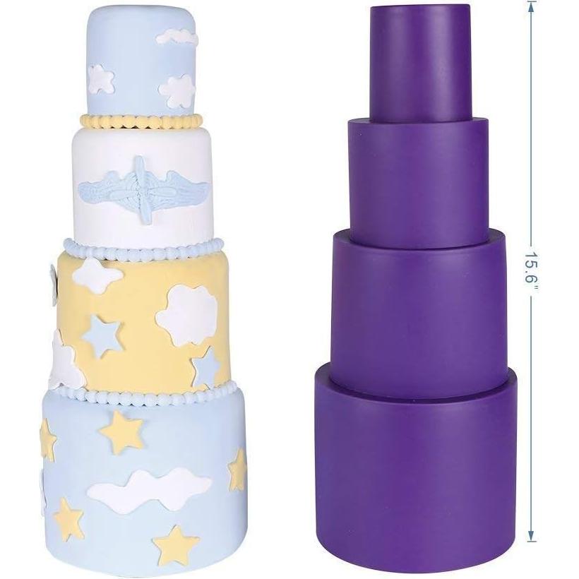 Juego de Moldes Redondos Webake de Silicona 4 Capas 15 cm