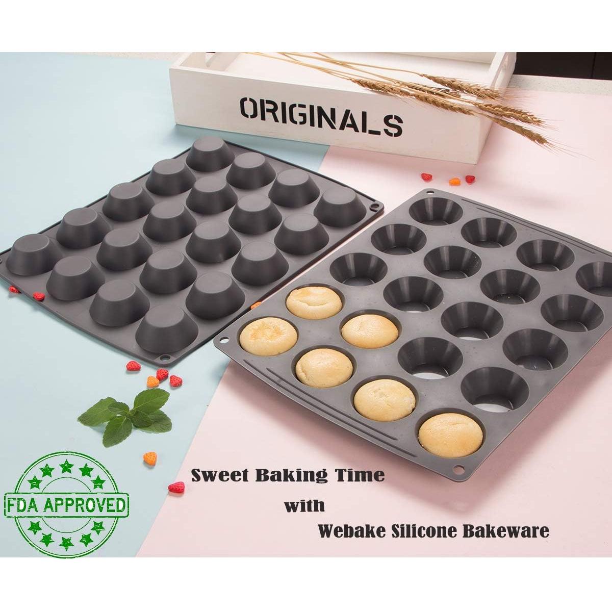 Molde para Mini Muffins Webake de Silicona - 20 Cavidades