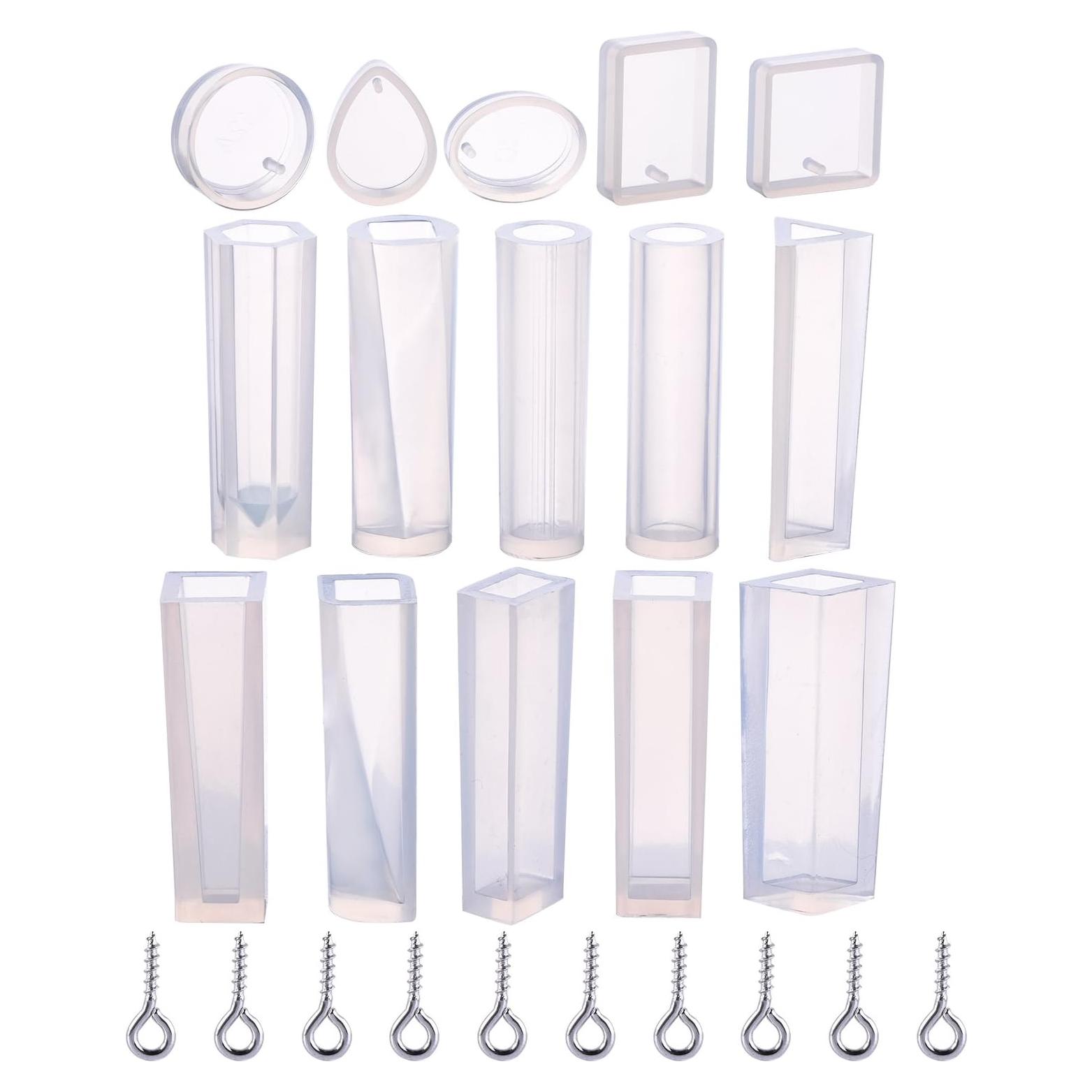 Moldes de Resina Silicona TecUnite 15 Piezas para Joyería DIY