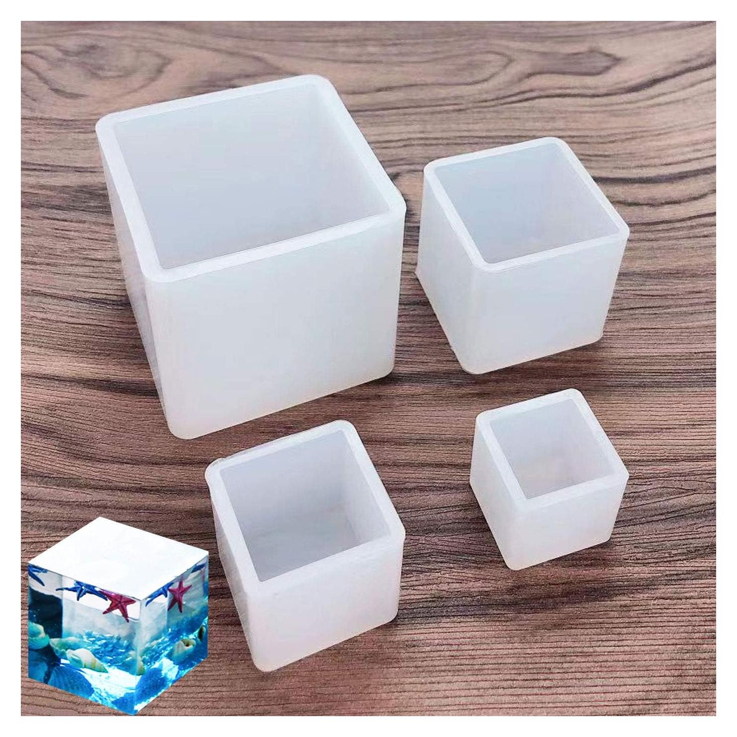 Moldes de Resina Cuadrados Luckkyme - 4 Tamaños Silicona