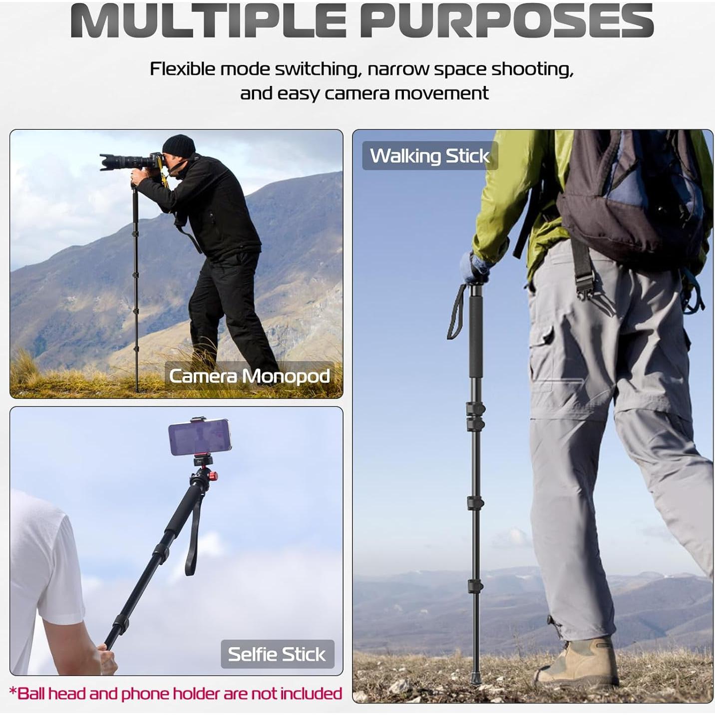 Monopod de Cámara Ulanzi TB12 155cm Aluminio Portátil