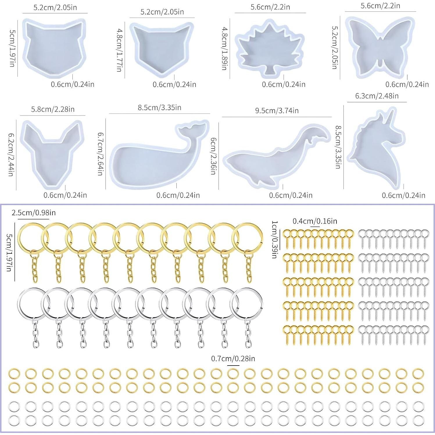 Conjunto de Moldes de Llaveros de Resina RESIN GO 228 Piezas