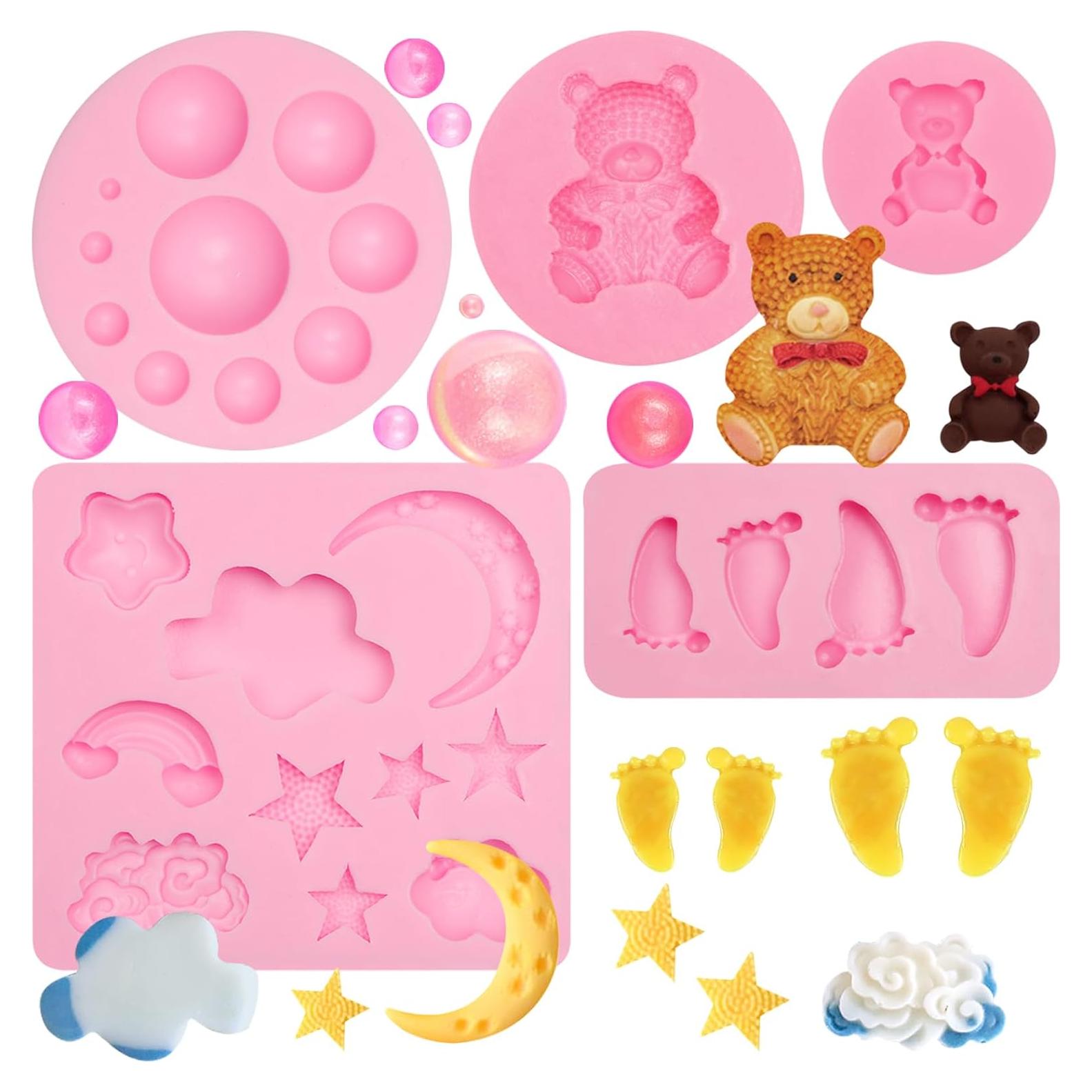 Moldes de Silicona para Fondant y Chocolate YWZBOMOLDRM - 5 Pcs