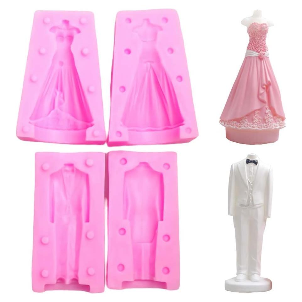 Juego de Moldes de Silicona 3D Novio y Novia MoldFun