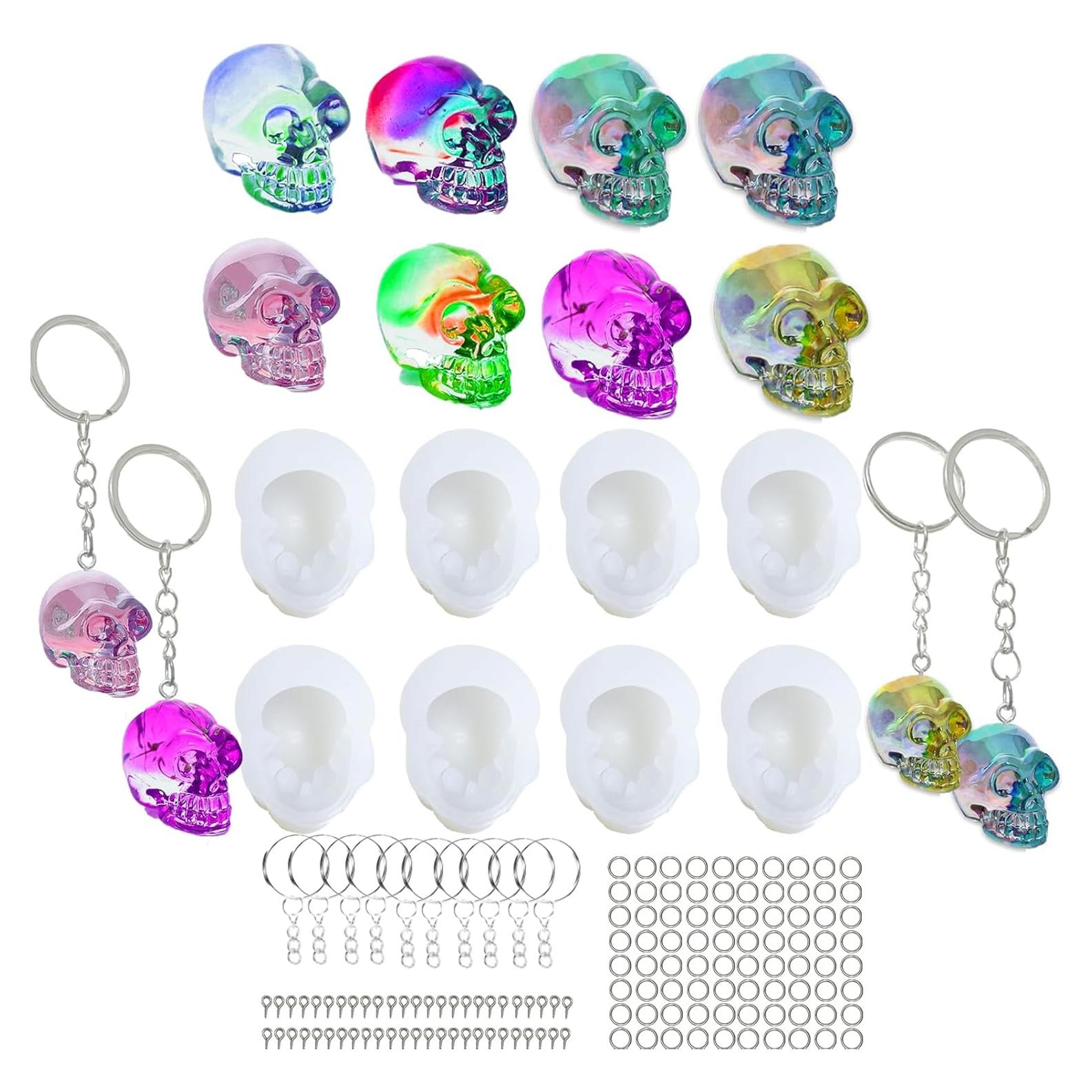 8 Moldes de Silicona Calavera Halloween YRIHJIXQ para Resina