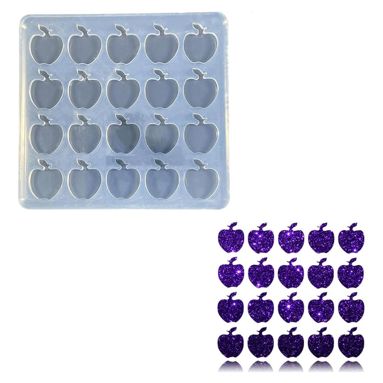 Molde de Silicona para Pendientes Angel Wings Manzana Mini