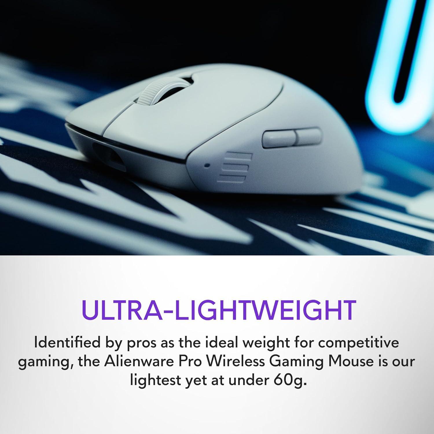 Ratón Gaming Inalámbrico Alienware Pro - Luz Lunar, 6 Botones