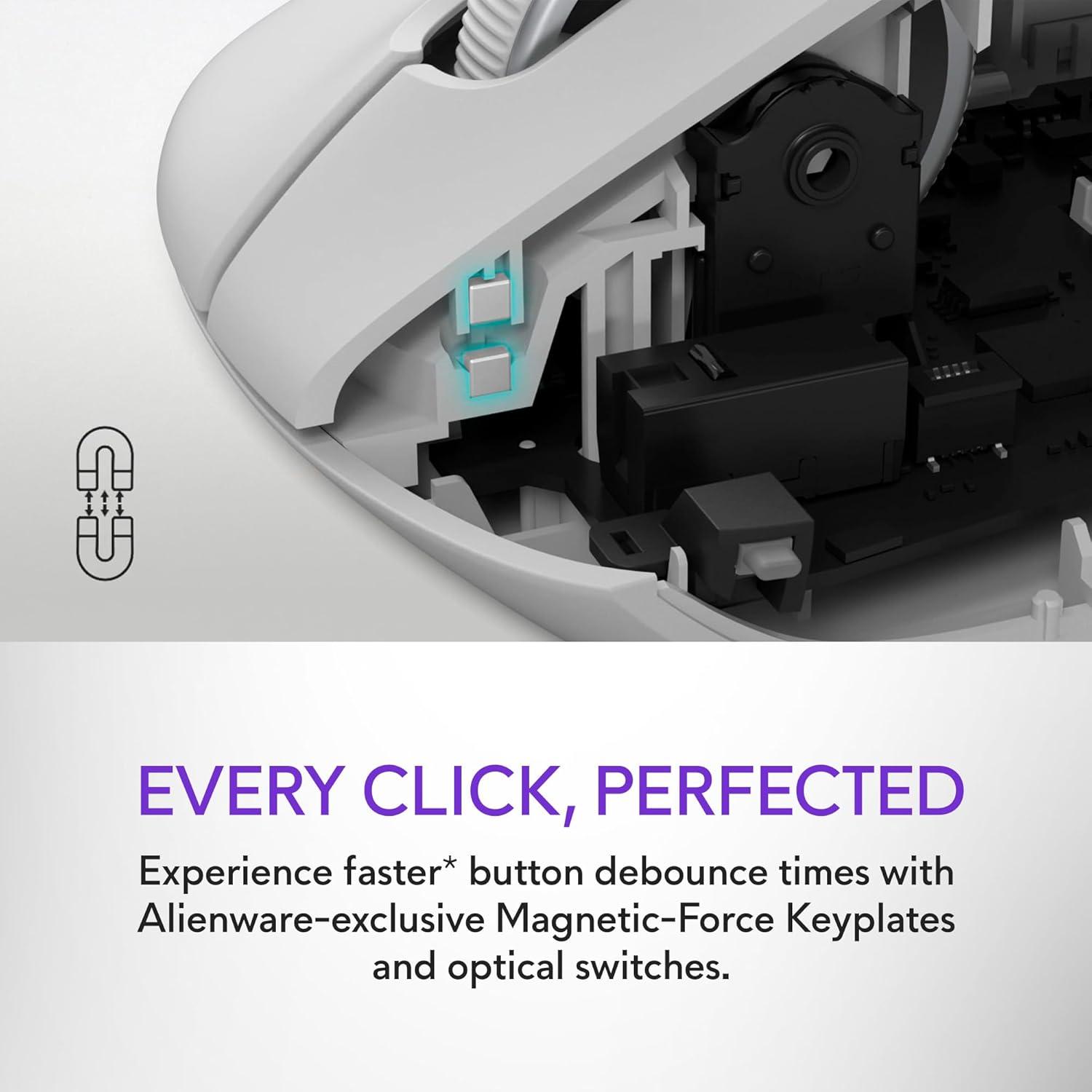 Ratón Gaming Inalámbrico Alienware Pro - Luz Lunar, 6 Botones