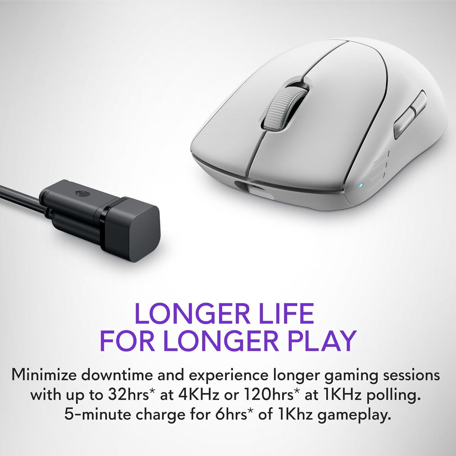 Ratón Gaming Inalámbrico Alienware Pro - Luz Lunar, 6 Botones