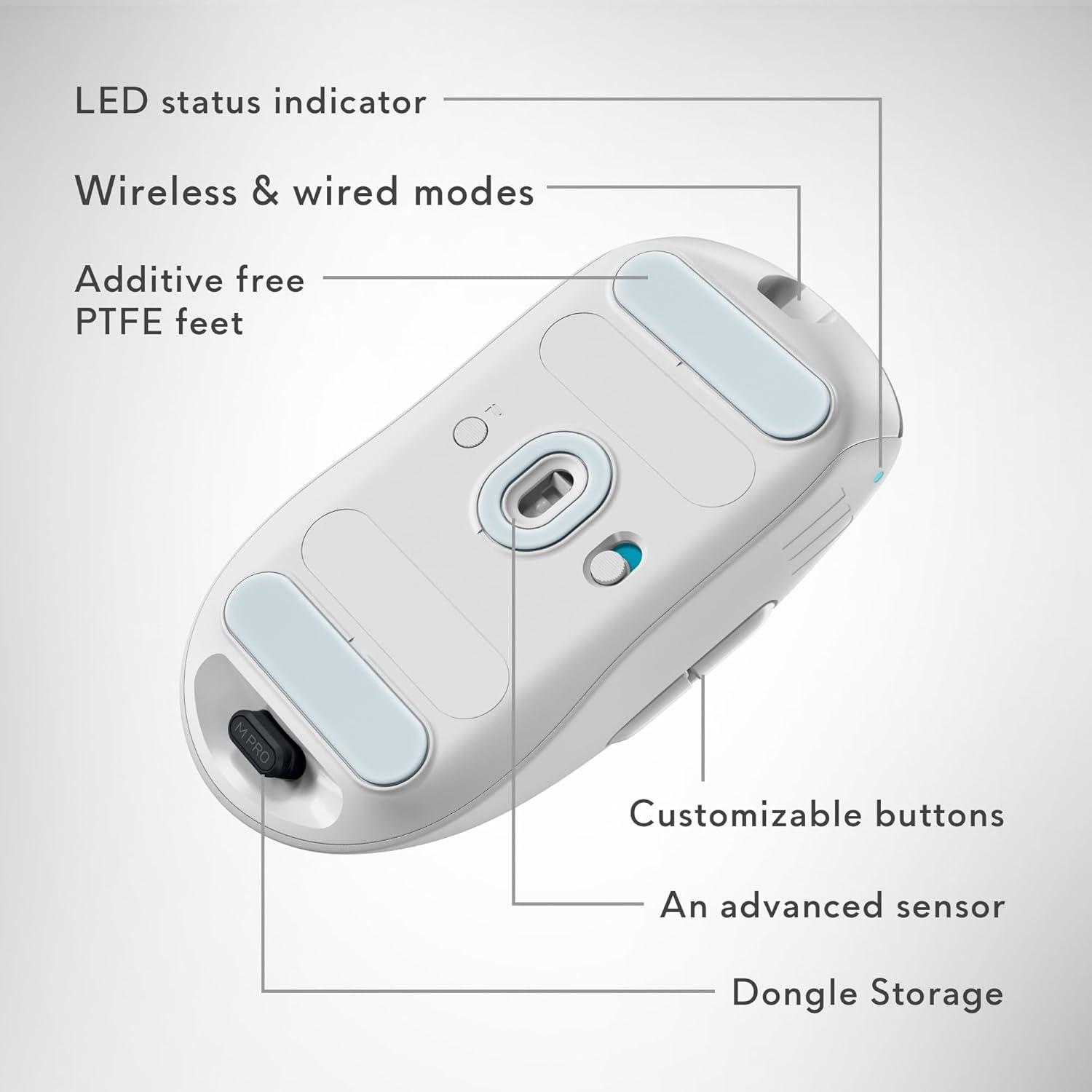 Ratón Gaming Inalámbrico Alienware Pro - Luz Lunar, 6 Botones