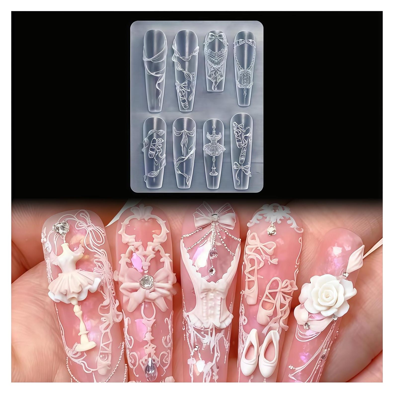 Molde de Silicona 3D Vestido Princesa y Zapatos Ballet BHCCXZ