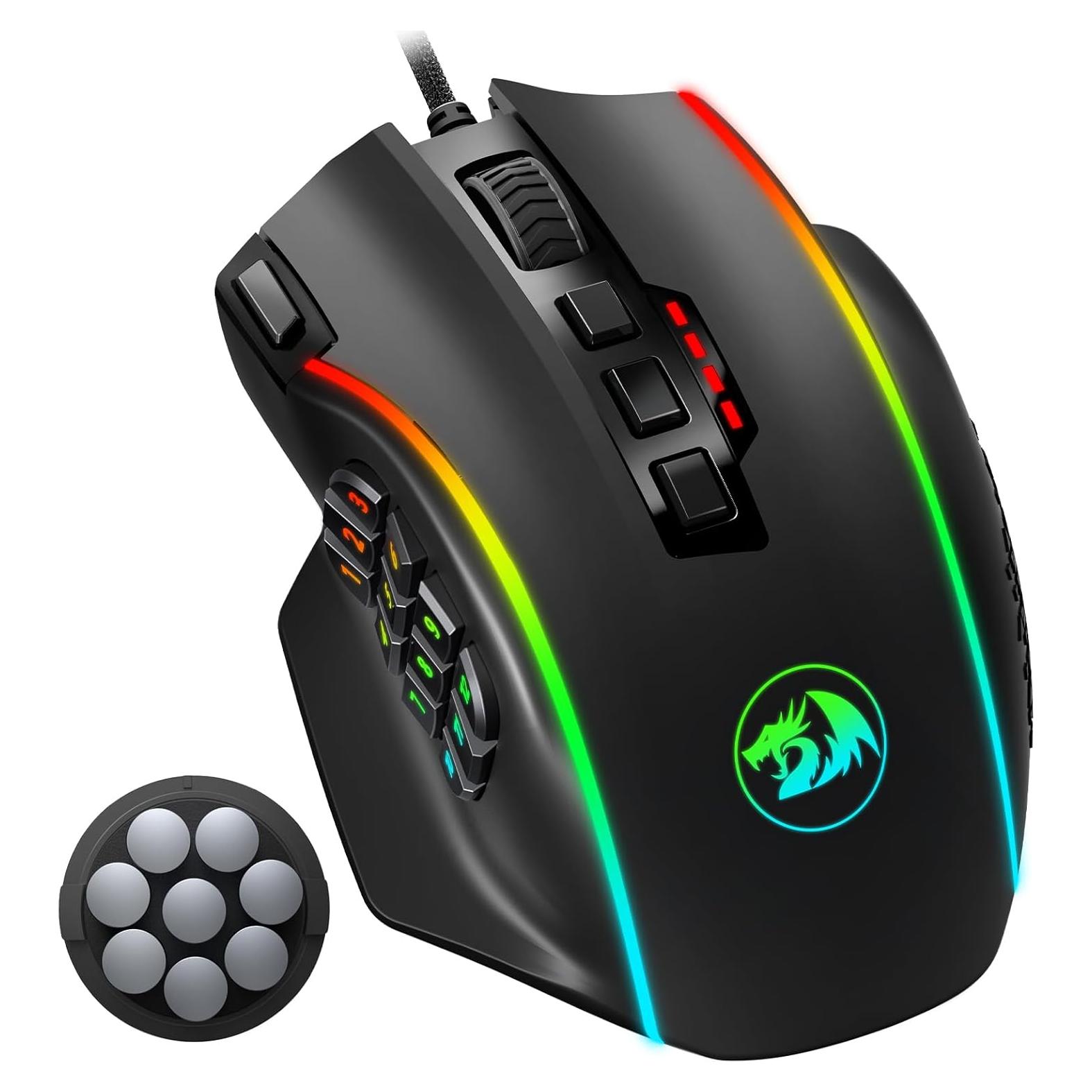 Ratón Gaming Redragon M901K 12400 DPI 16 Botones RGB