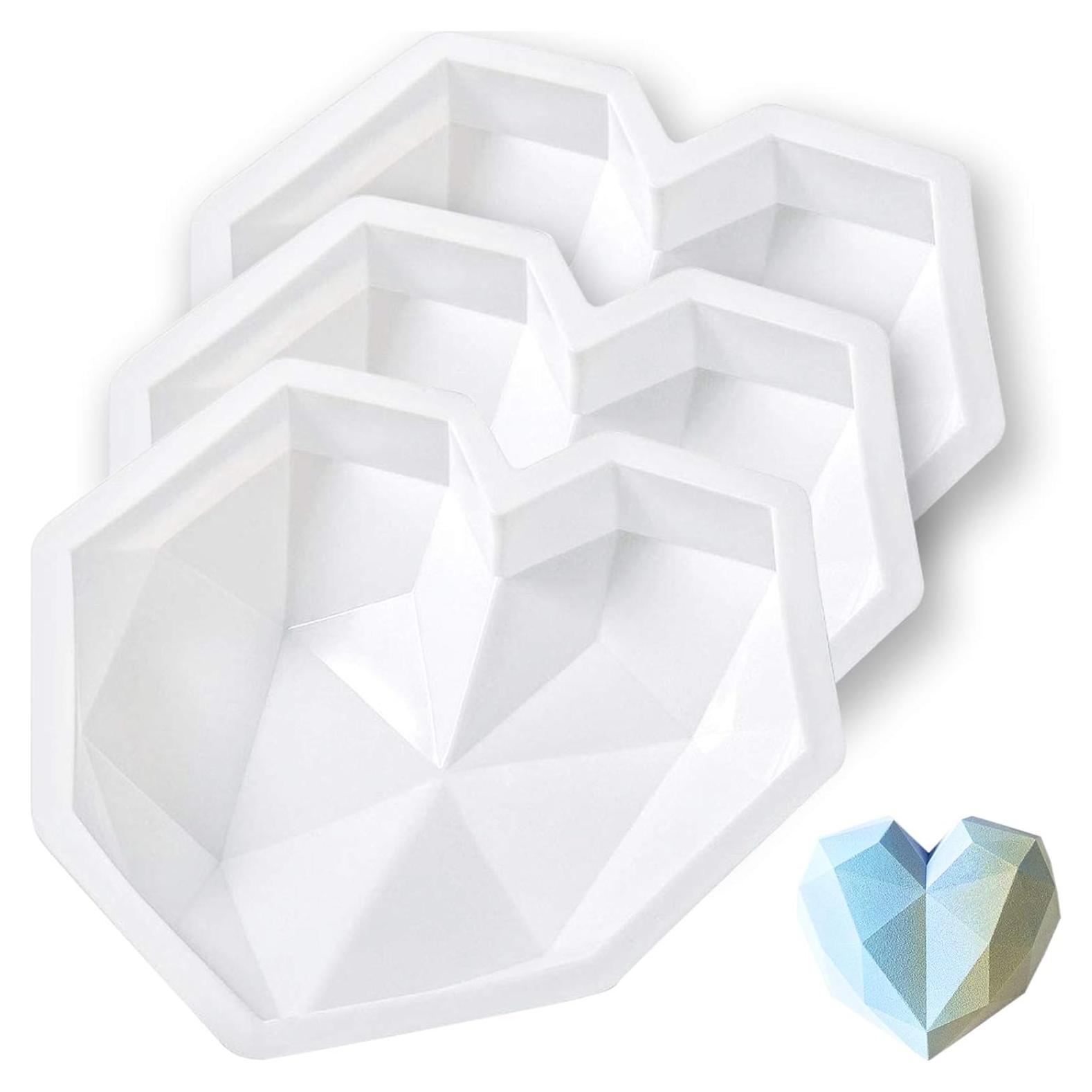 Moldes de Silicona Corazón Patelai 3 Pcs 22x18 cm