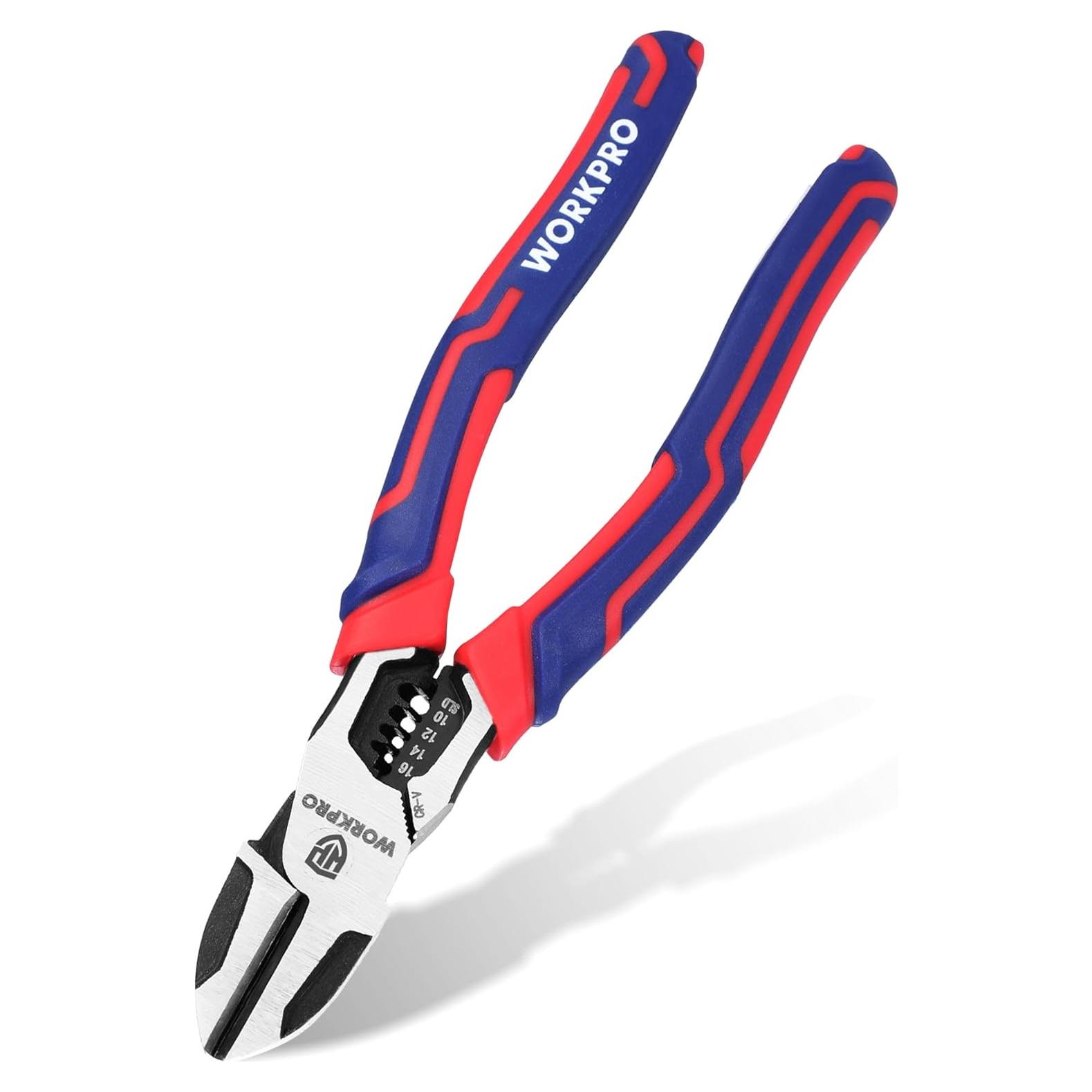 Alicates de Corte Diagonal WORKPRO 19 cm Multifuncionales