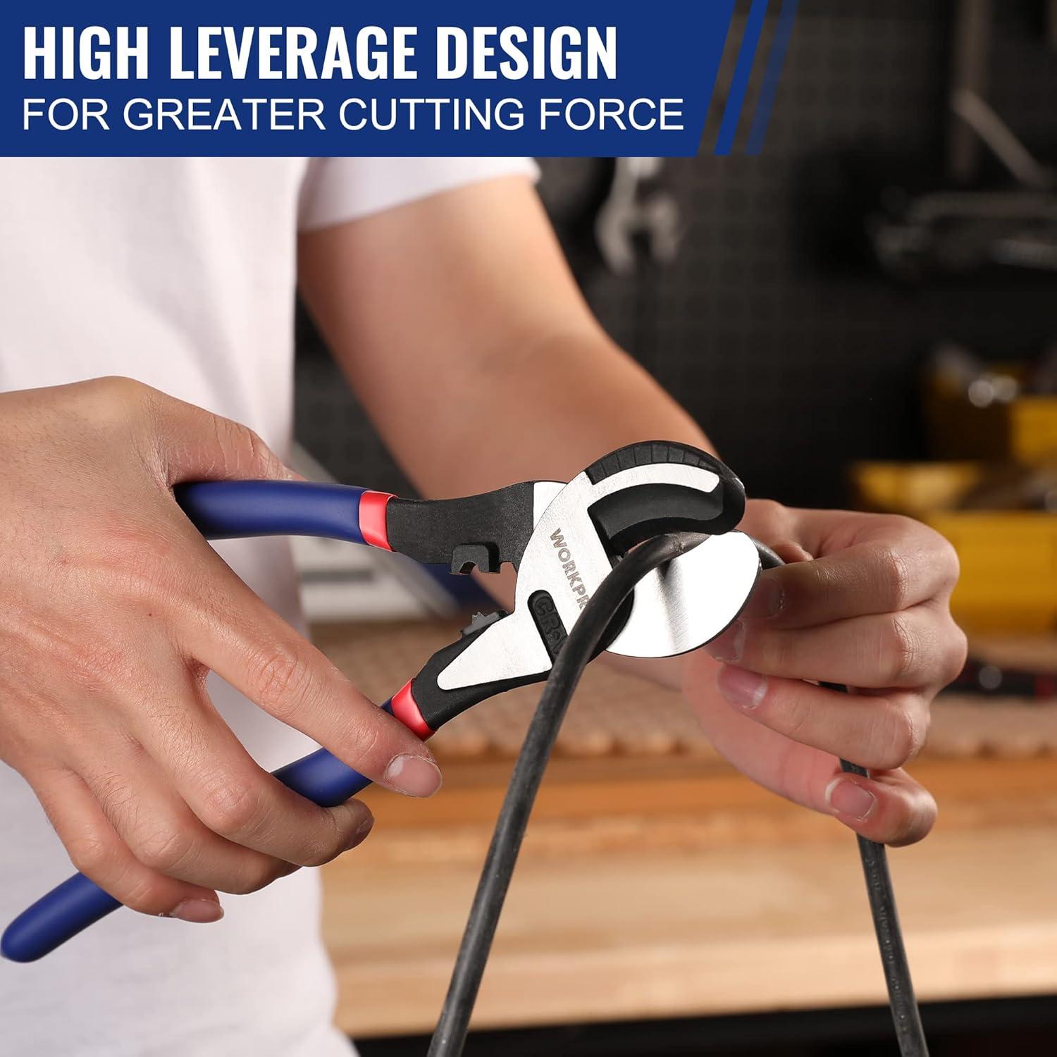 Cortador de Cable WORKPRO 23.5 cm Alta Palanca Acero