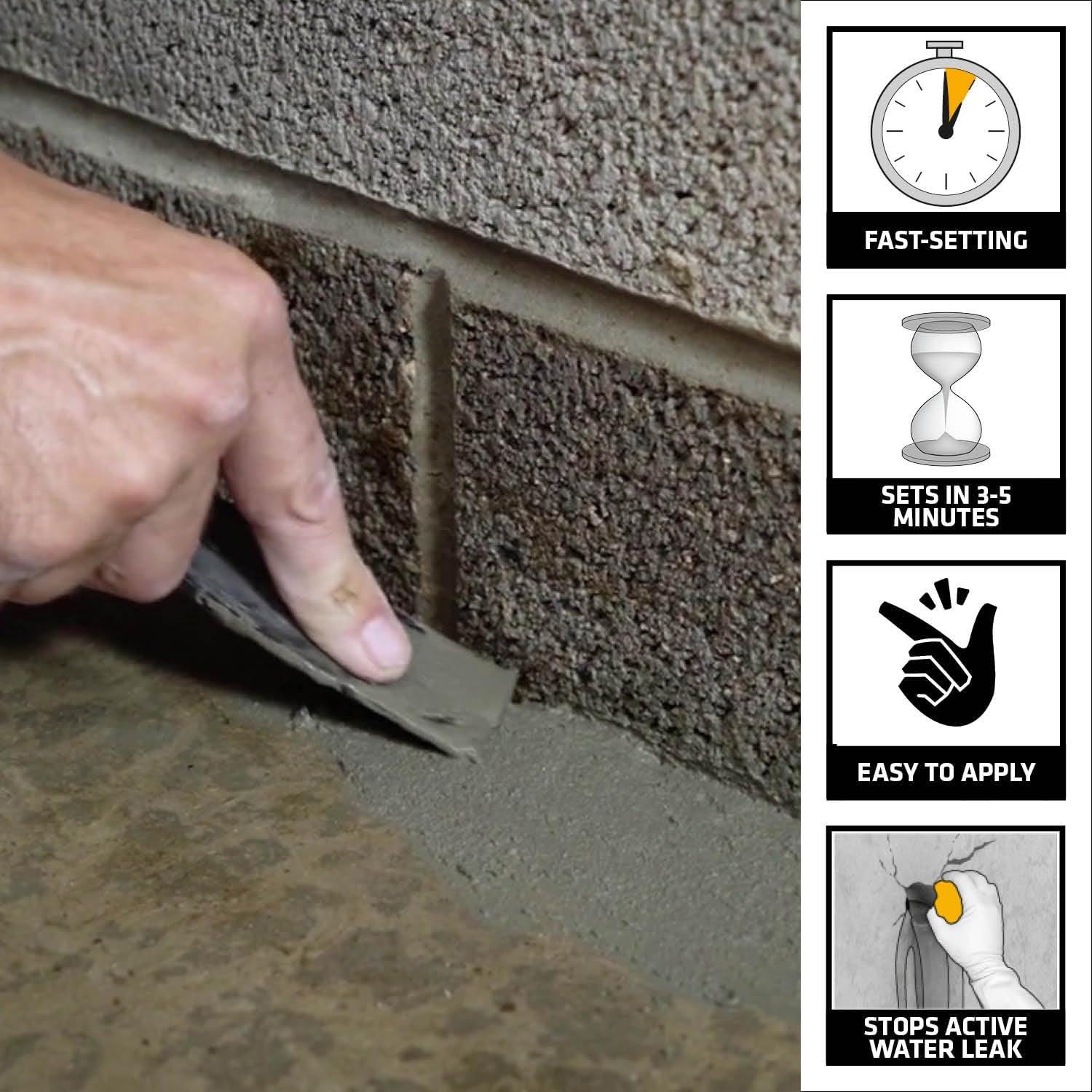 Cemento Hidráulico Drylok Fast Plug 1.81 kg - Detiene Filtraciones