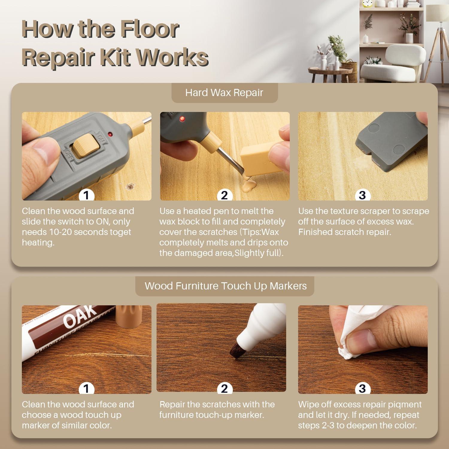 Kit de Reparación de Suelos y Muebles PUYD - 19 Piezas