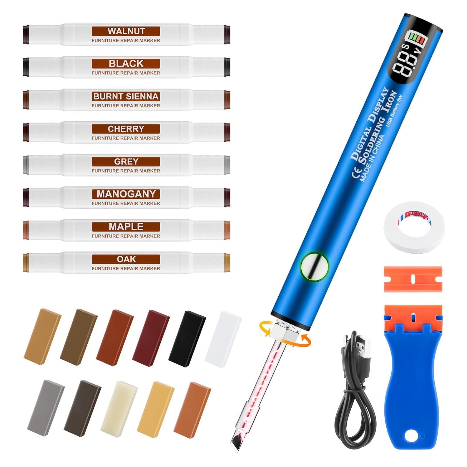 Kit de Reparación de Suelo de Madera Laminada A-HEYIDA Azul