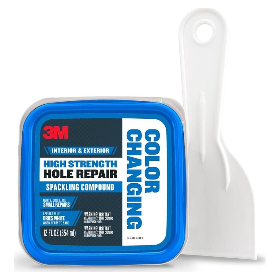 Compuesto de Relleno 3M 12 oz + Espátula, Azul a Blanco