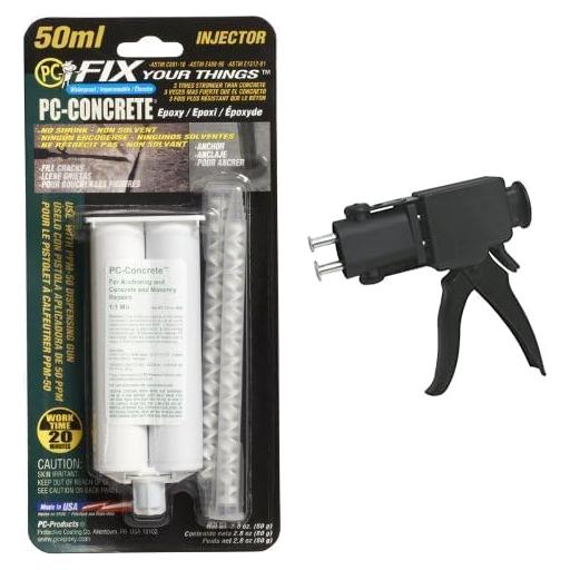 Kit Adhesivo Epóxico PC-Concrete 50ml + Pistola Dosificadora
