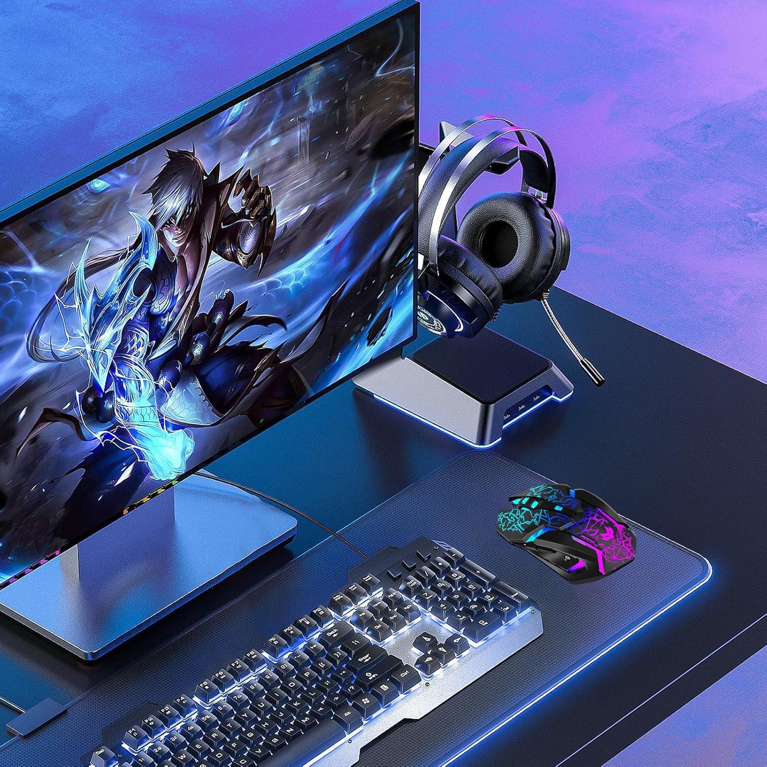 Ratón Gaming Inalámbrico Lacolain T49 Ergonómico RGB 1600 DPI