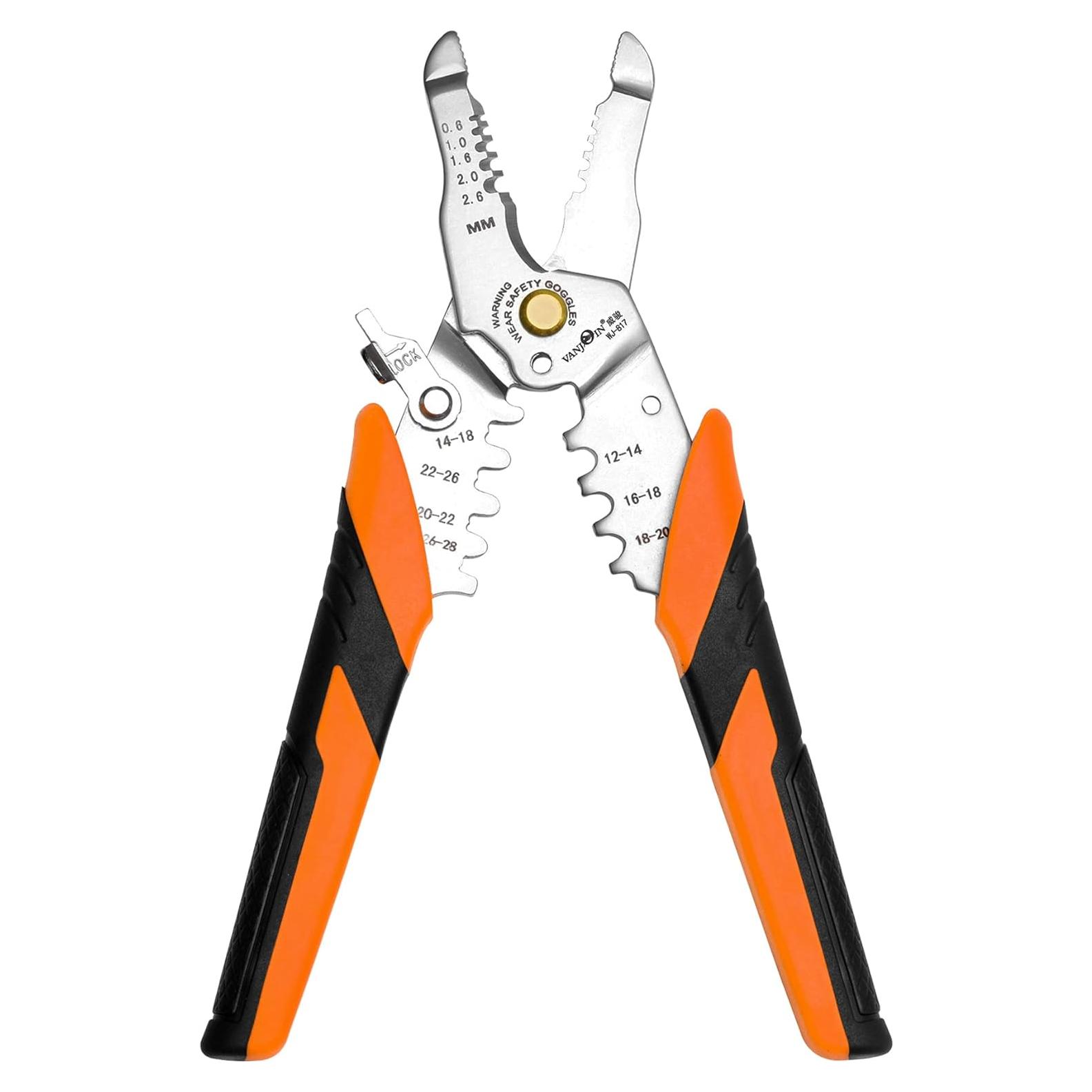 Pelacables y Crimpadora VANJOIN 18.7 cm para AWG 10-22