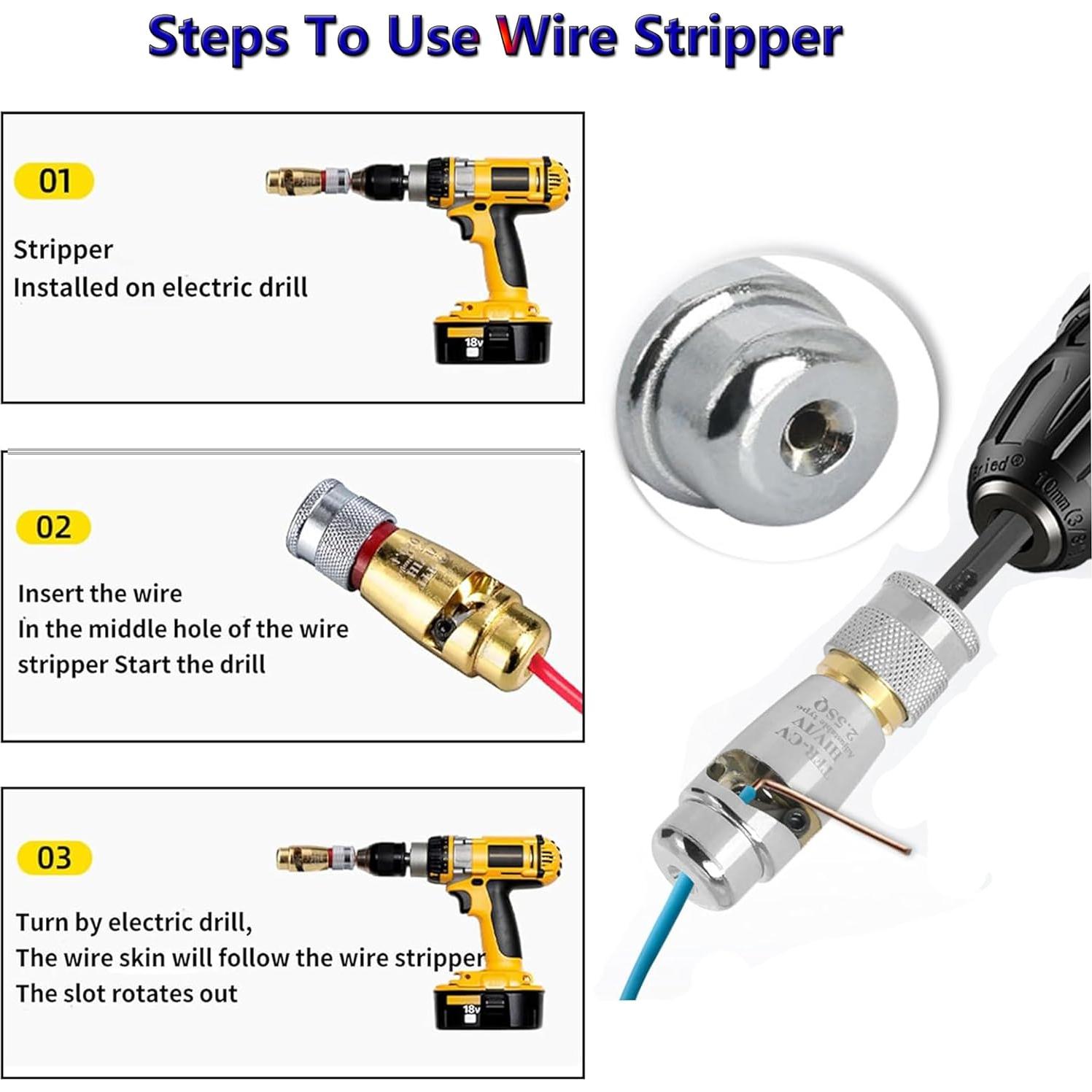 Desforrador de Cables ZMURED para Taladro 10-33mm