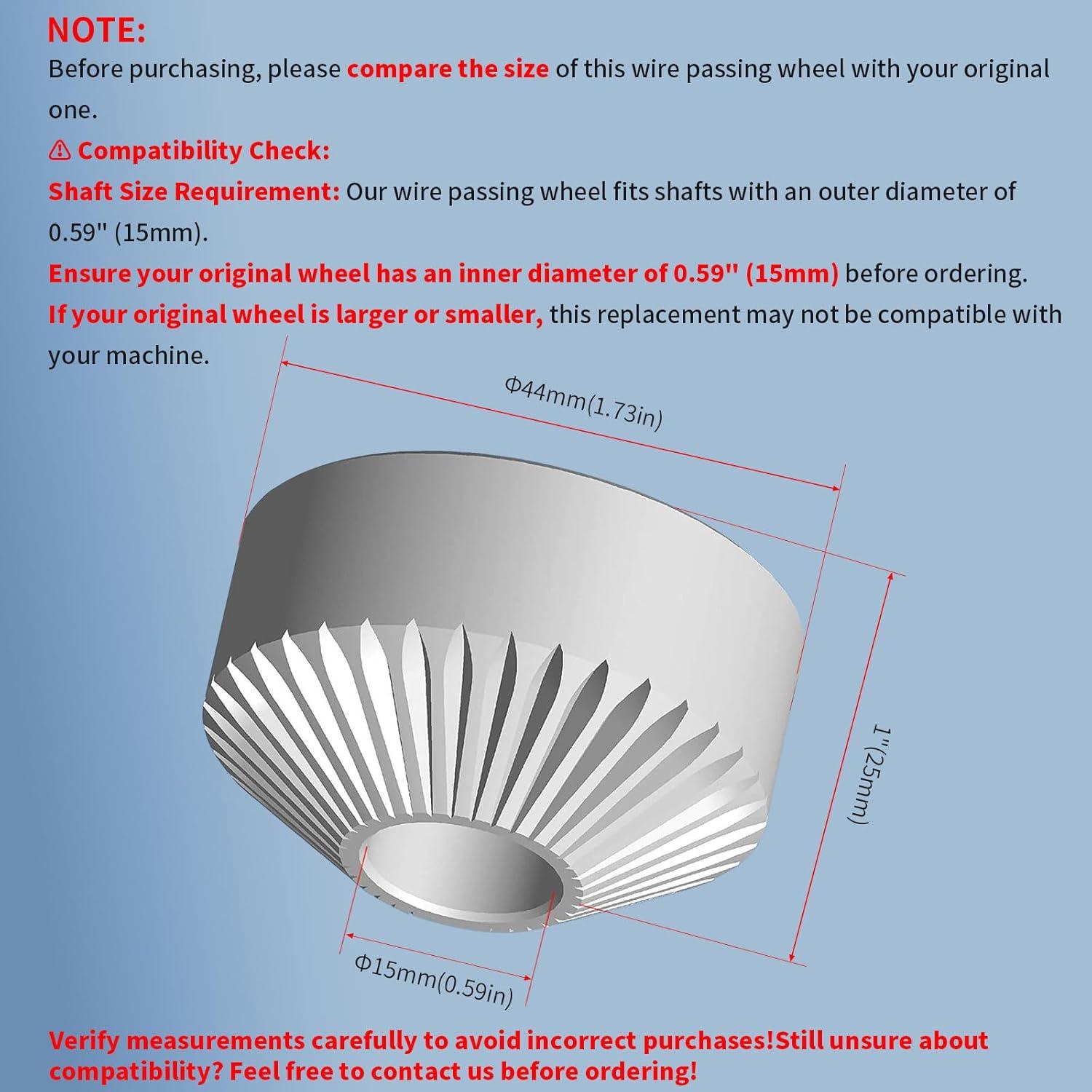 Rueda de Paso de Alambre SENDUO 15 mm para Desforradoras