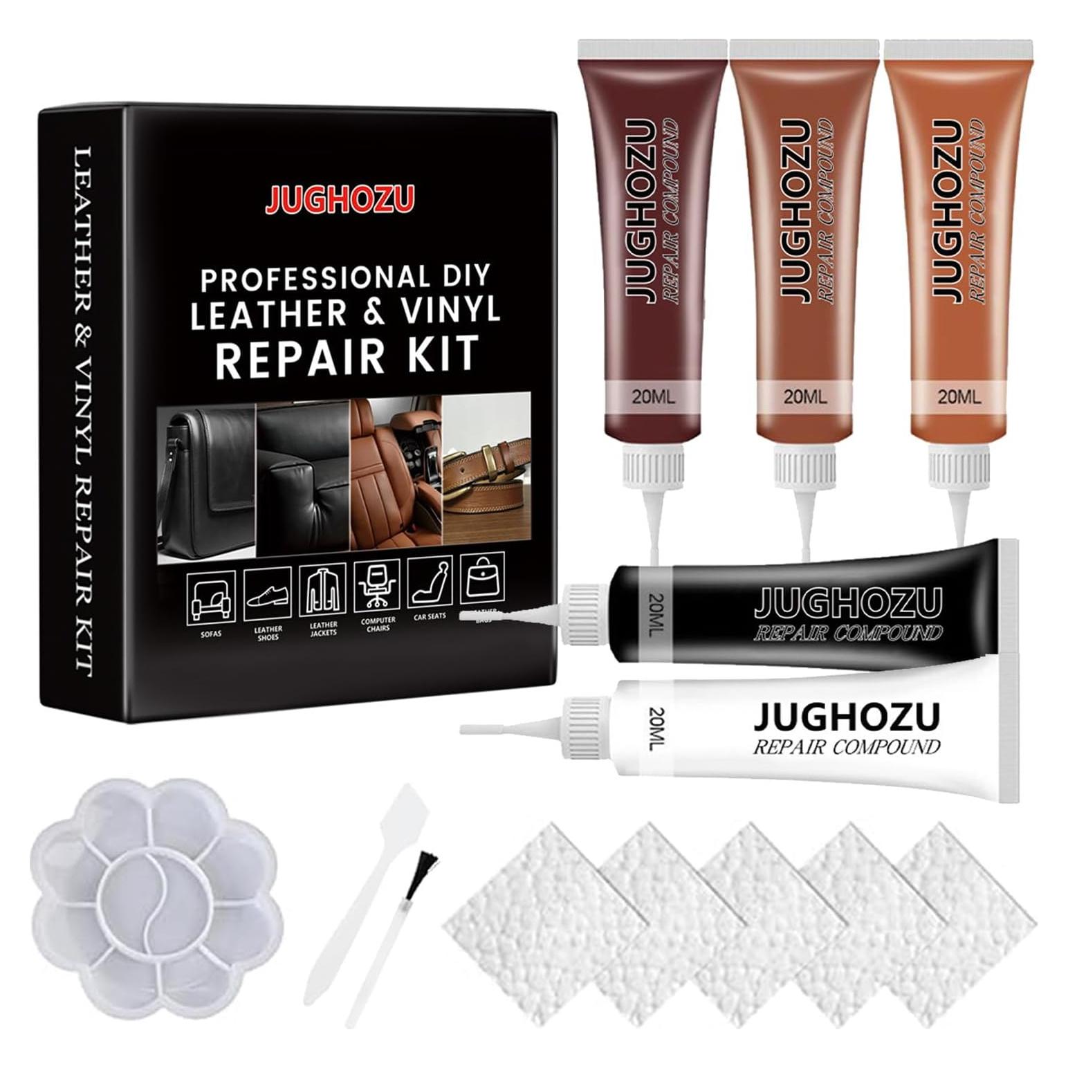 Kit de Reparación de Cuero Jughozu - Marrón, 130g, 11.8x10.9cm