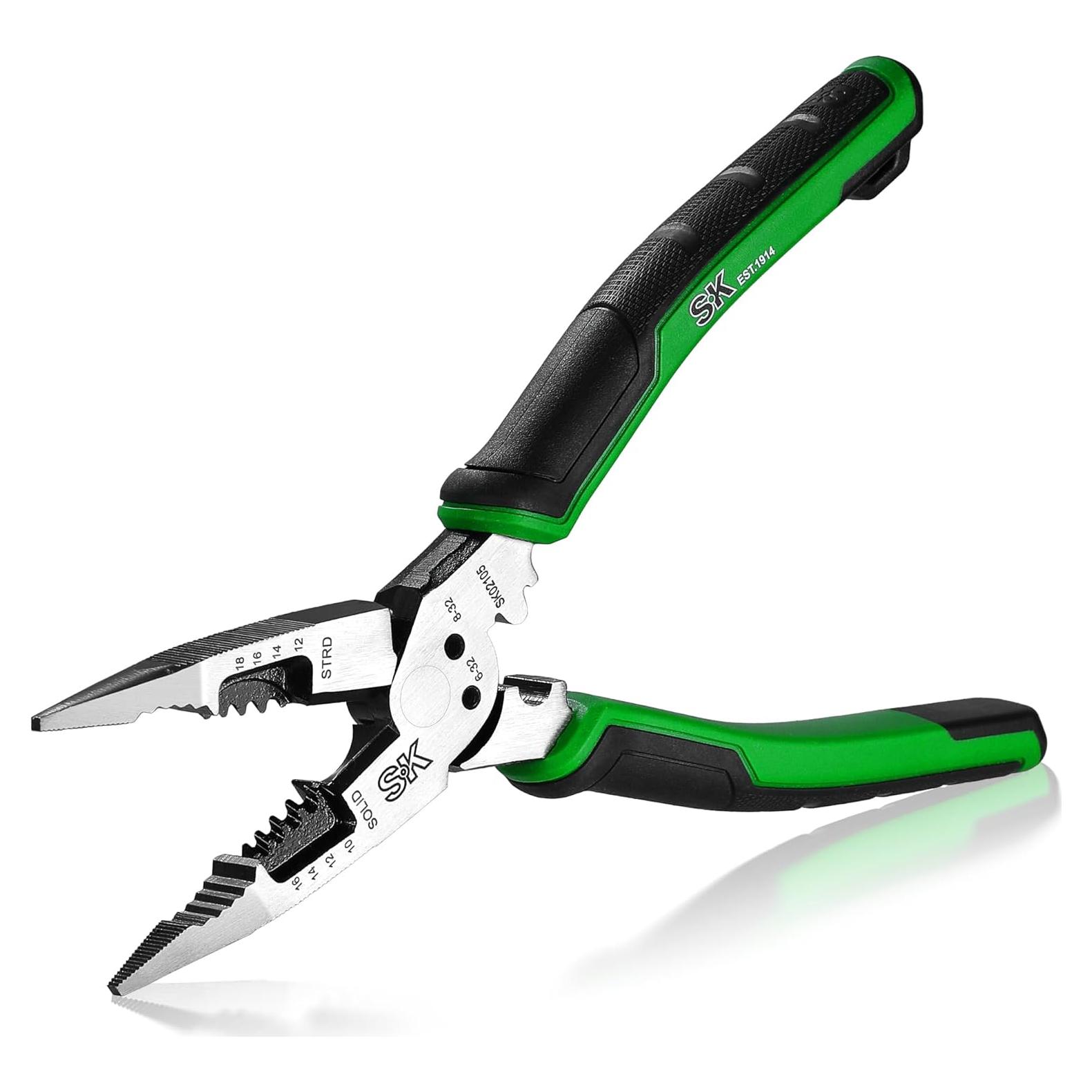 Alicate de Punta Larga Multiuso SK 20.3 cm 7 en 1 Ergonómico