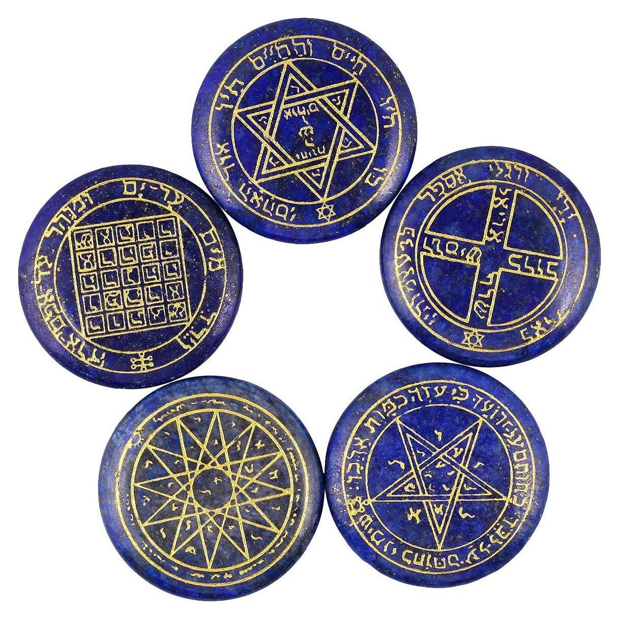 Conjunto de Runas de Cristal Sanador Rockcloud 5 Pcs 30mm