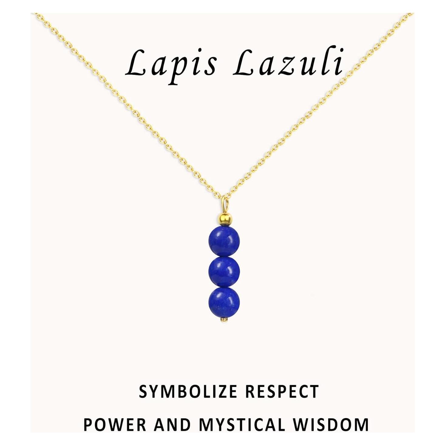 Collar de Cristal Natural SmileBelle de Lapislázuli 43cm