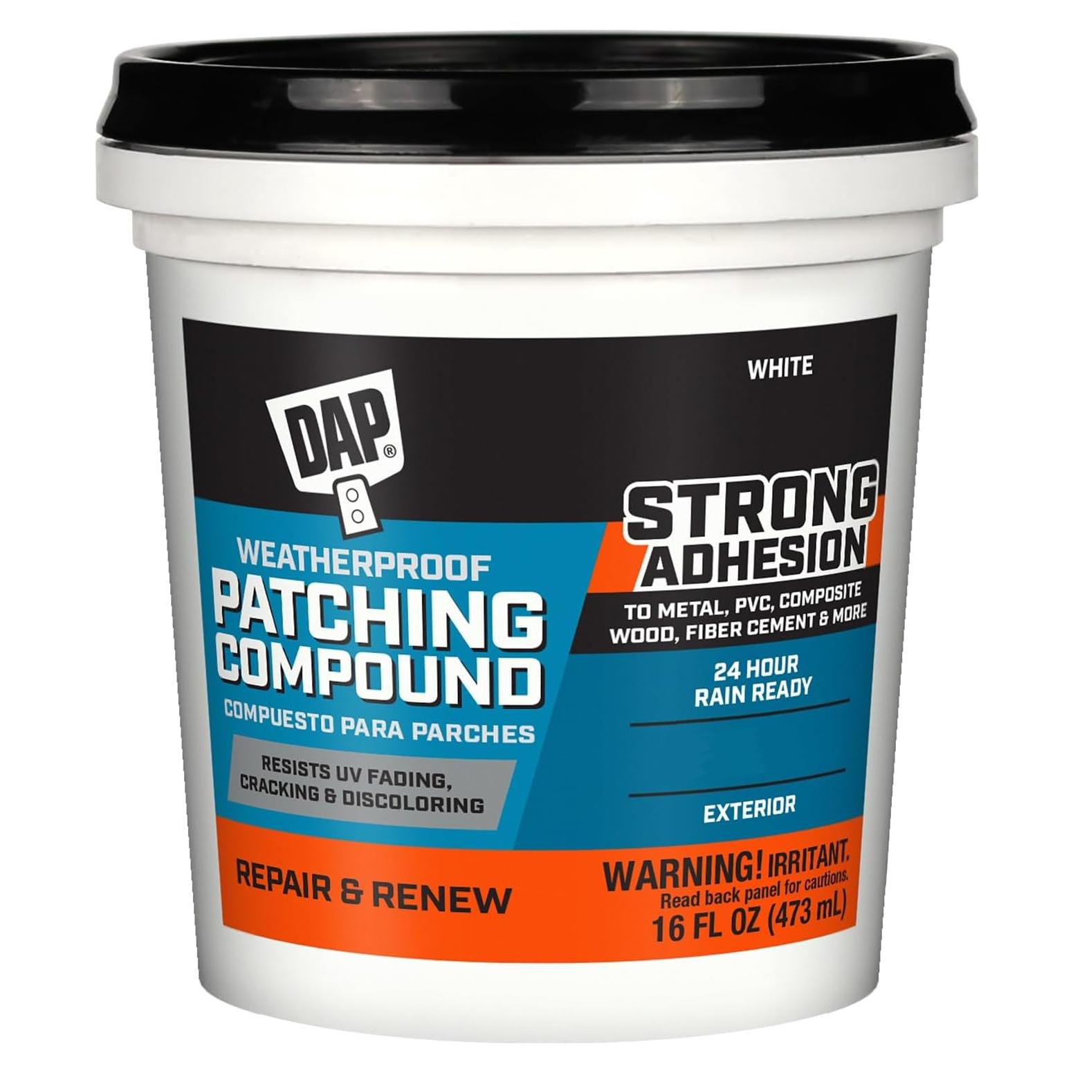 Compuesto de Parcheo Impermeable DAP 16 Oz Blanco