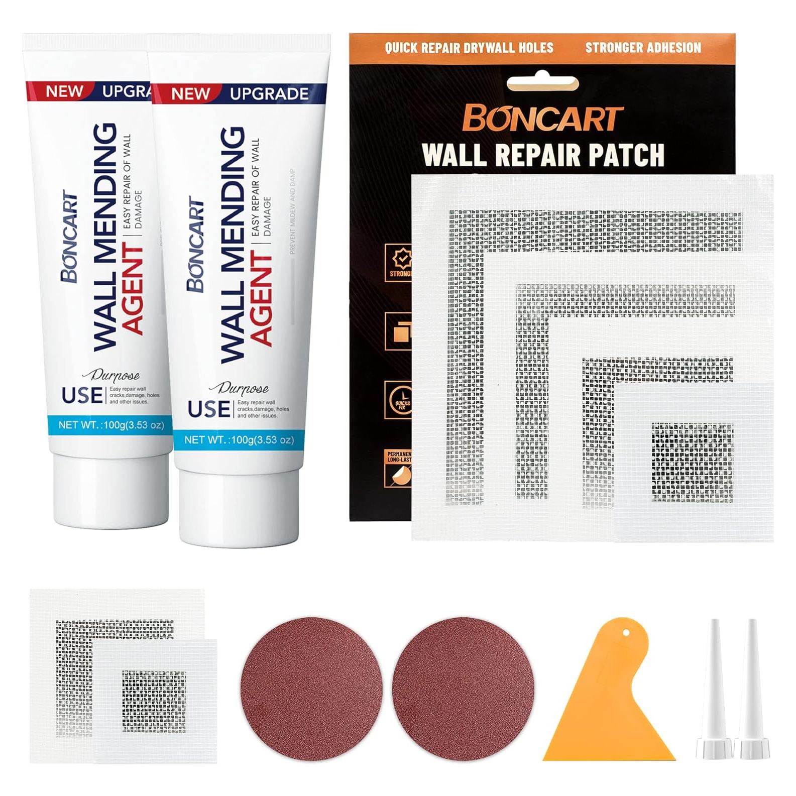 Kit de Reparación de Pared Boncart - Masilla y Parche Yeso