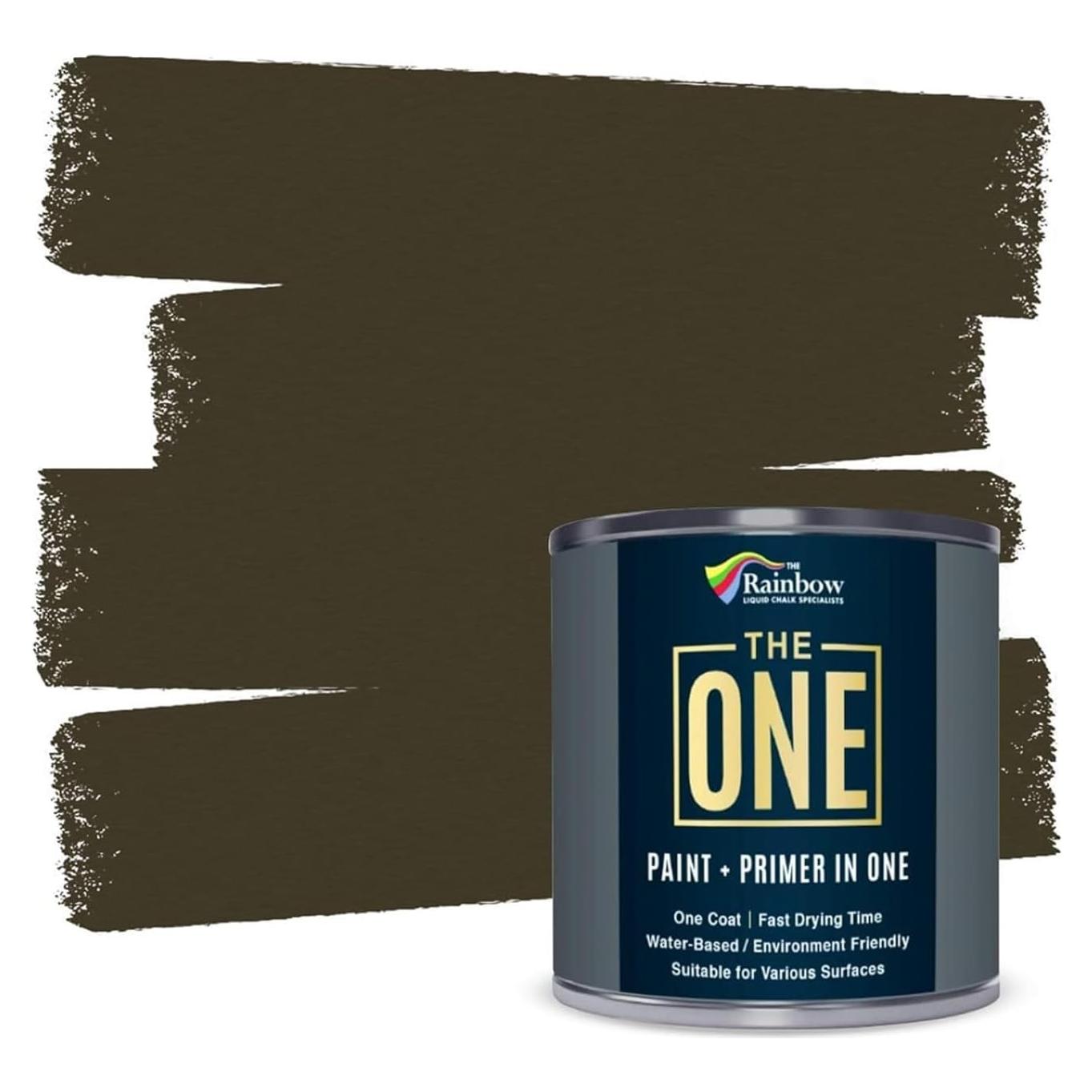 Pintura y Primer Todo en Uno La UNA Marrón Mate 250 ml