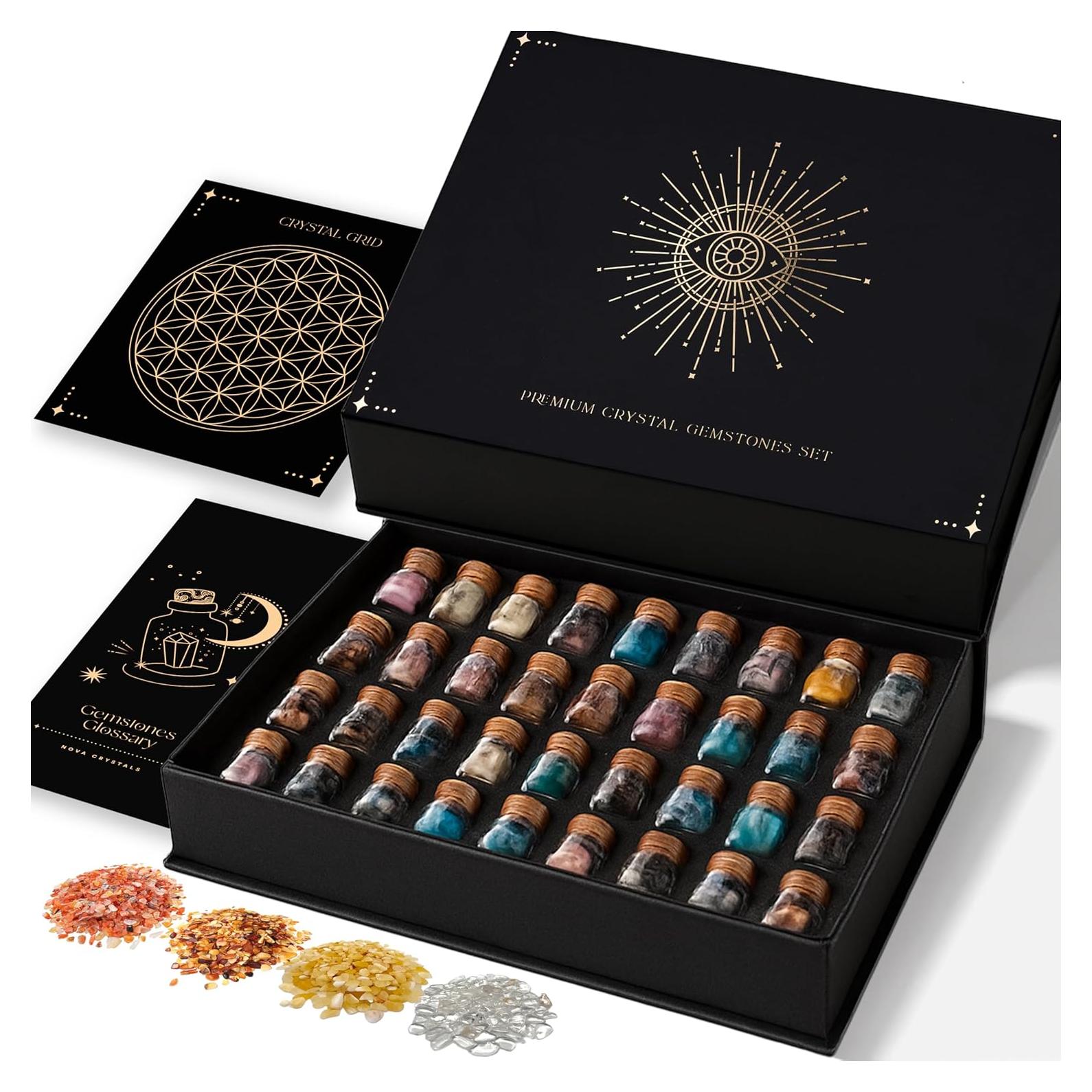 Juego de 50 Cristales Sanadores Nova Crystals - Kit Completo