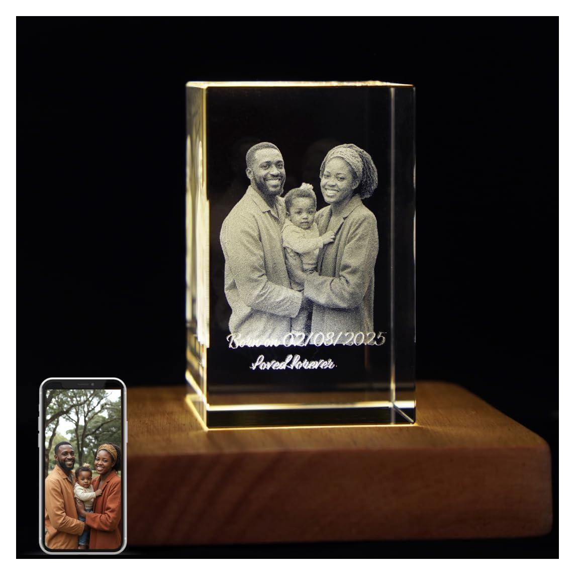 Cristal Personalizado K9 Grande 7.9x11.9 cm - Regalo Único