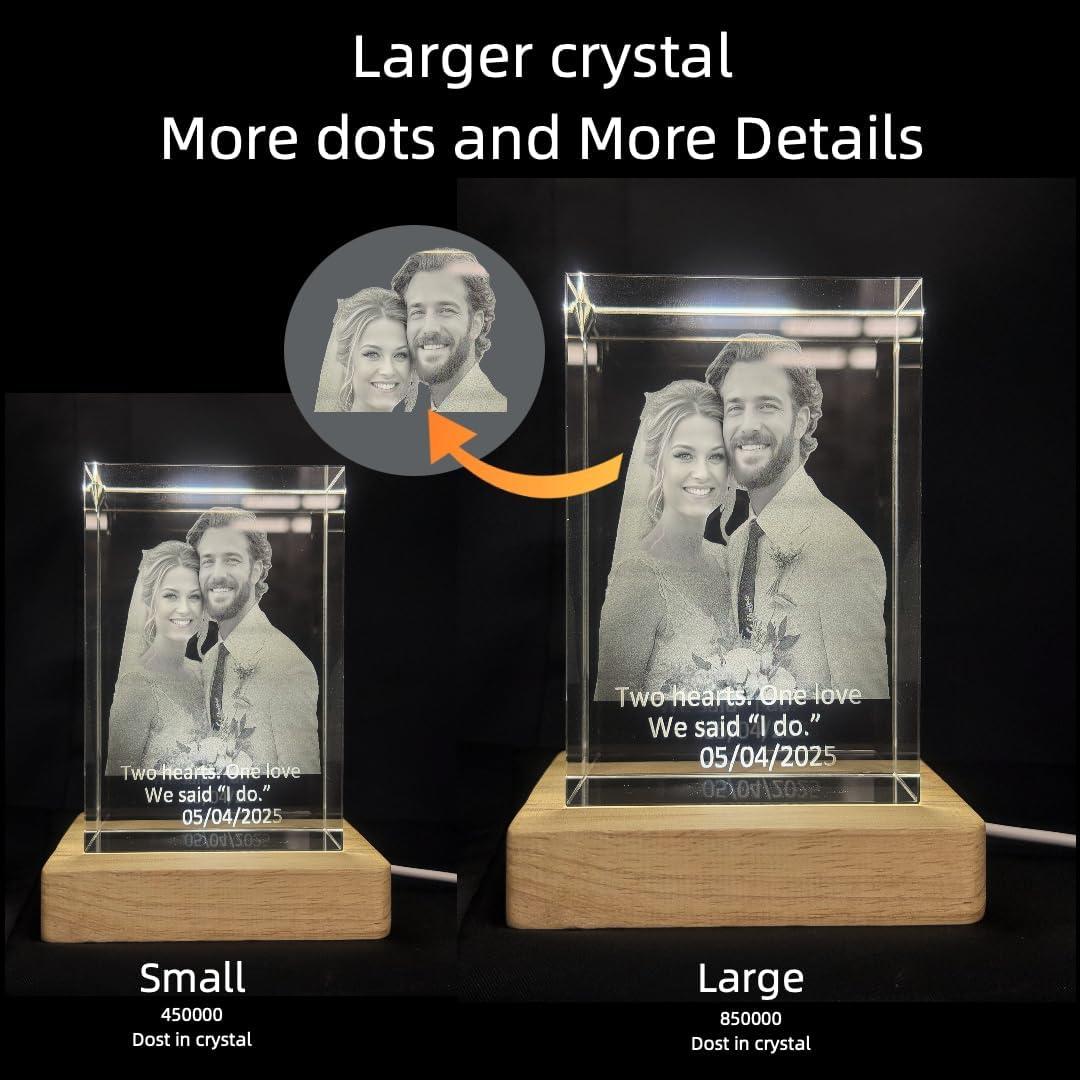 Cristal Personalizado K9 Grande 7.9x11.9 cm - Regalo Único